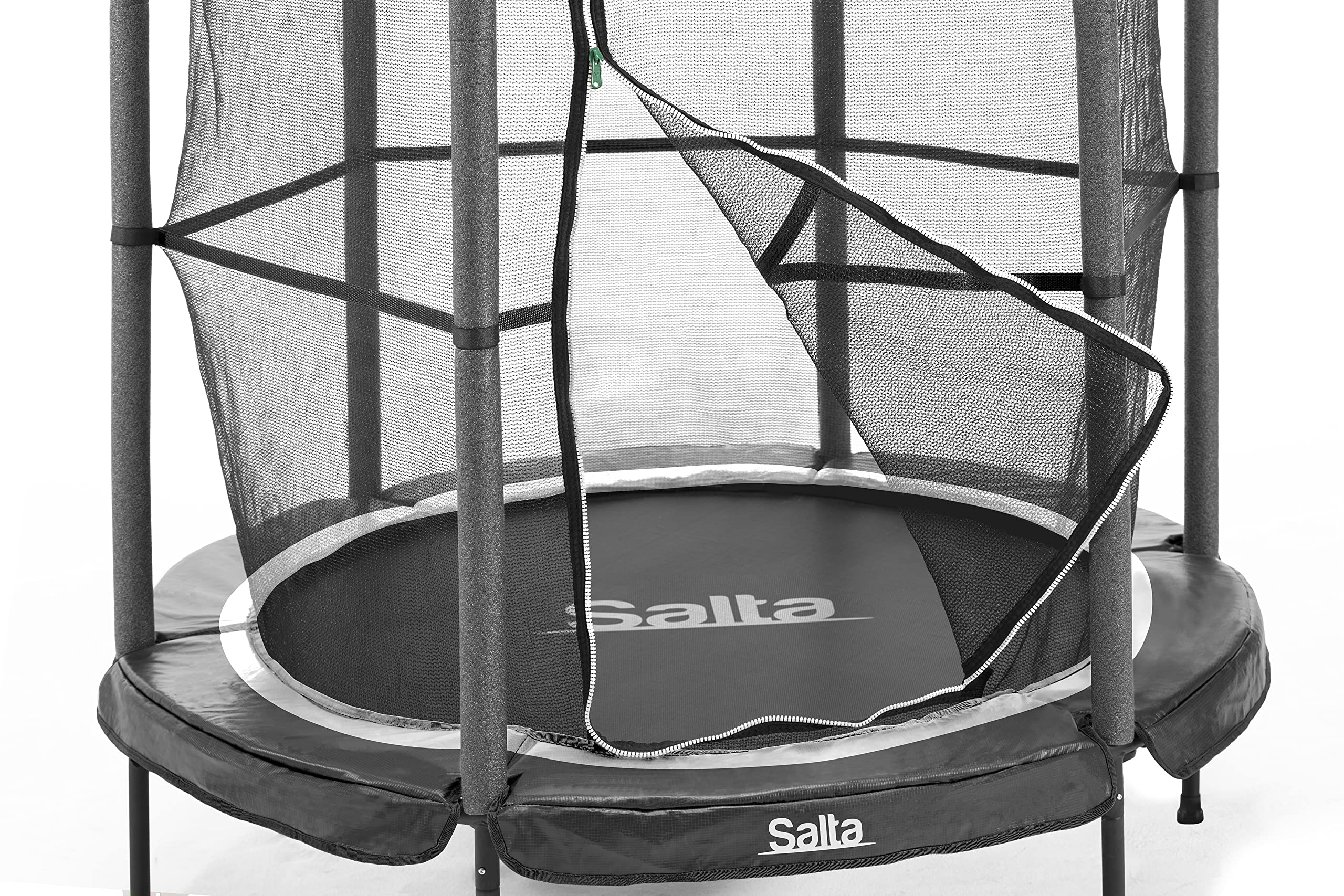 salta-junior-mini-trampolin-f-r-kinder-140cm-schwarz-mit-sicherheitsnetz image 2
