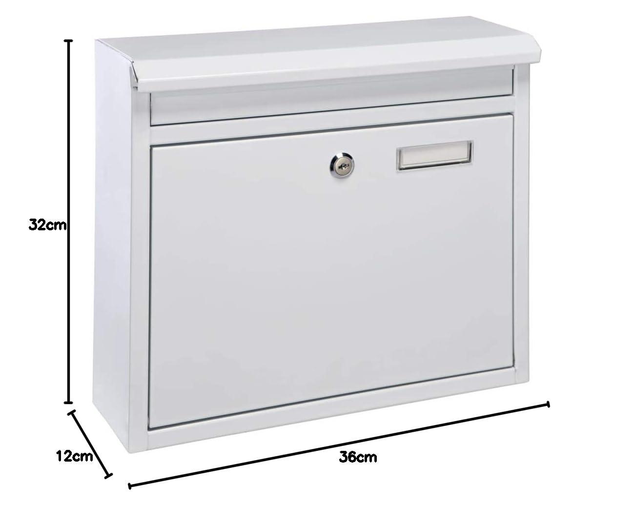lemodo-haushalt-international-briefkasten-metall-wei-din-a4 image 3