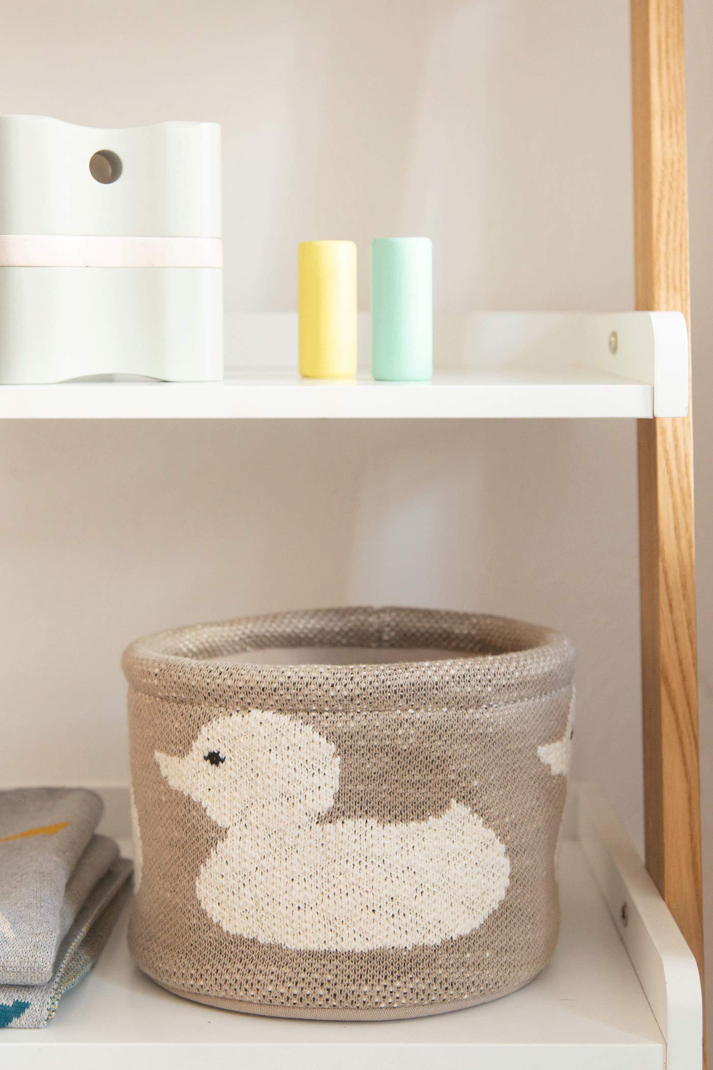 kindsgut-k-rbchen-baumwolle-22x16cm-ente-aufbewahrung-kinderzimmer-wickelkommode image 3