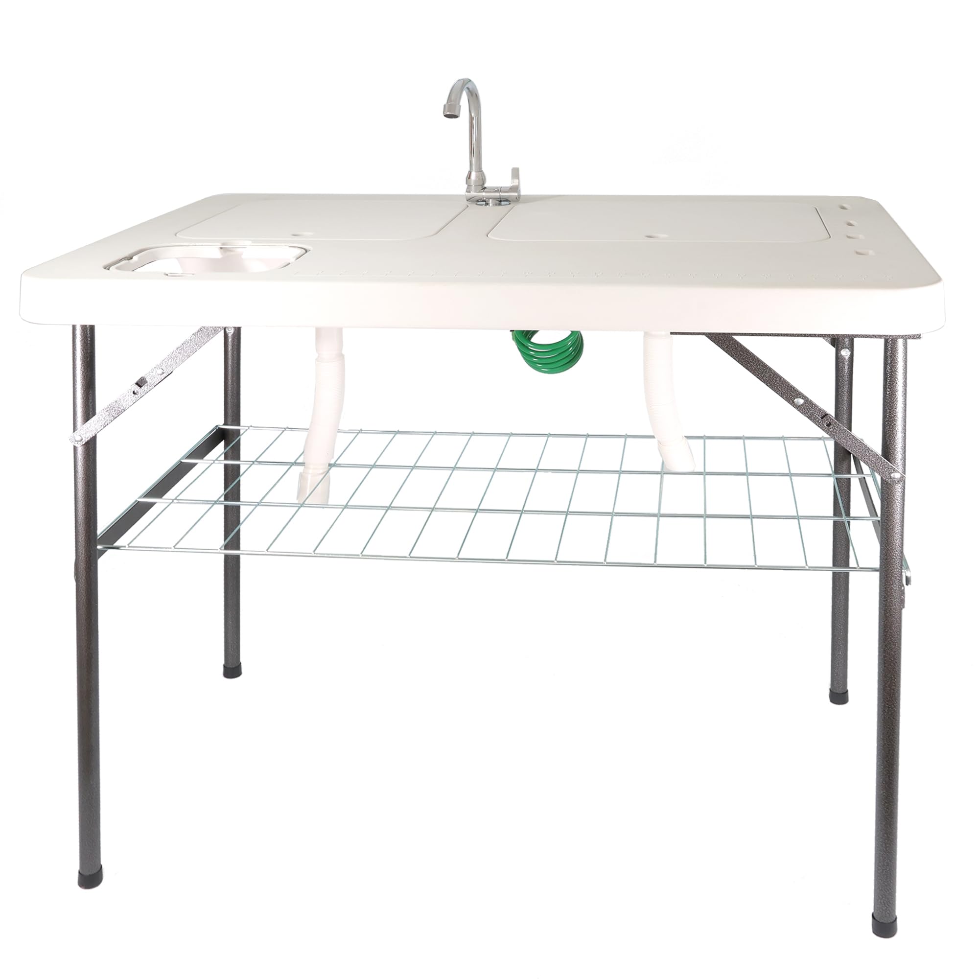 lemodo-klappbarer-filetiertisch-outdoor-sp-le-mit-2-becken image 1
