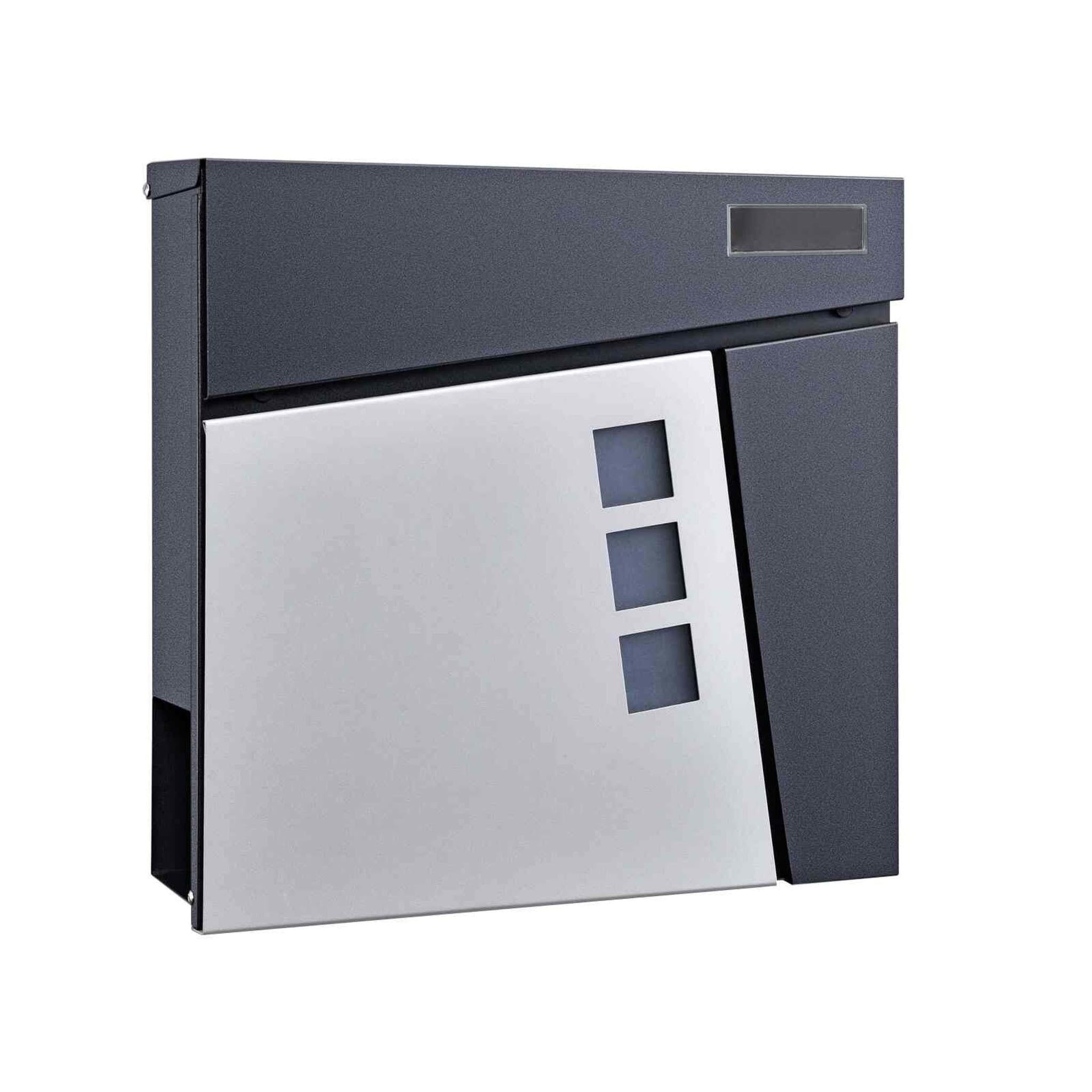 lemodo-2643-briefkasten-mit-zeitungsfach-verzinkt-pulverbeschichtet-37x37x10-5-c image 1