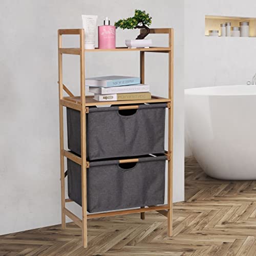 hi-bambus-regal-33325-mit-2-schubladen-h96cm-natur image 4