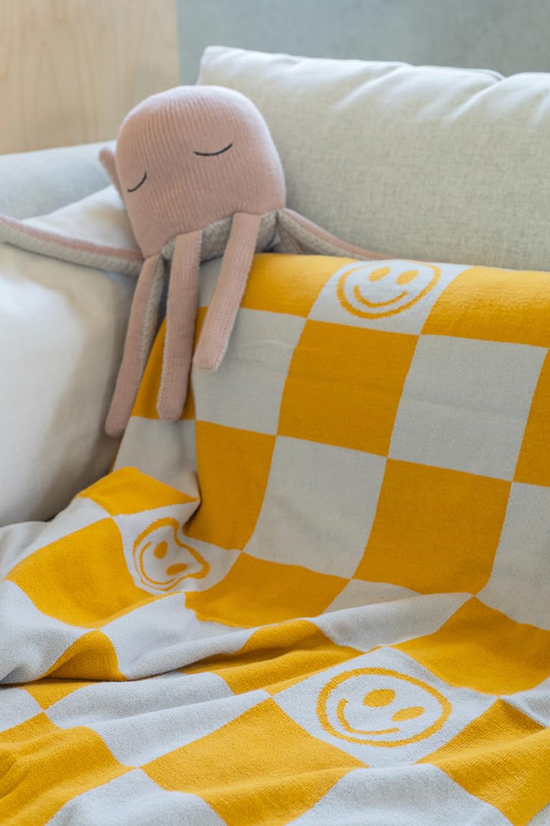 kindsgut-kinderdecke-baby-baumwolle-80x100cm-smiley-senf image 7