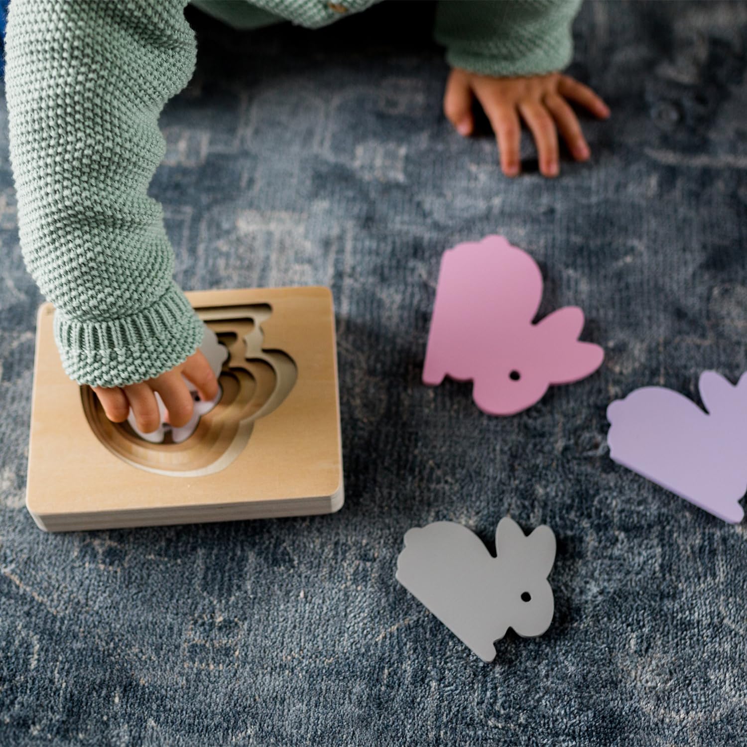 kindsgut-tierpuzzle-hase-lagenpuzzle-aus-holz-5-teile image 2