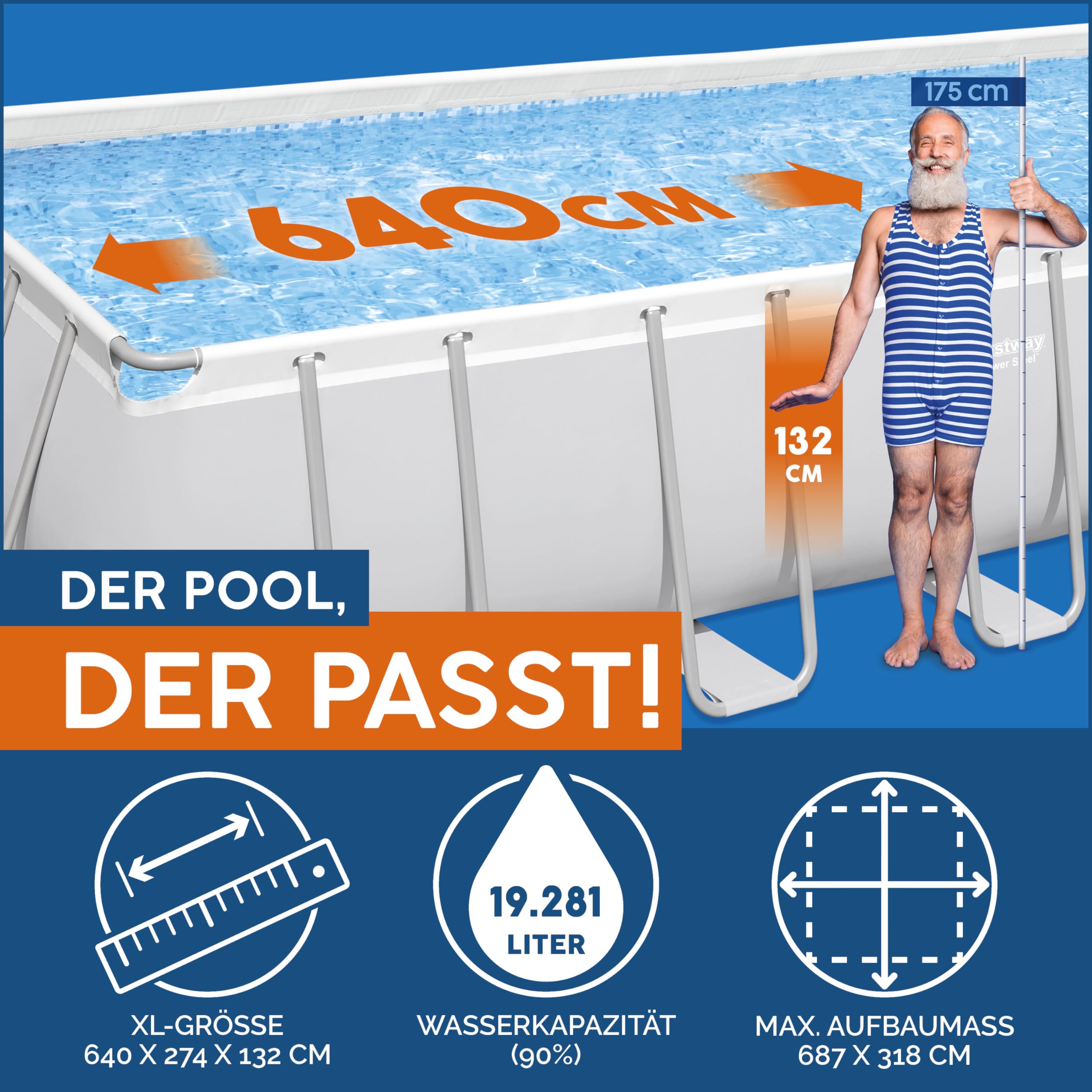 lemodo-bestway-power-steel-frame-pool-set-eckig-640x274x132cm-mit-sandfilteranla image 3