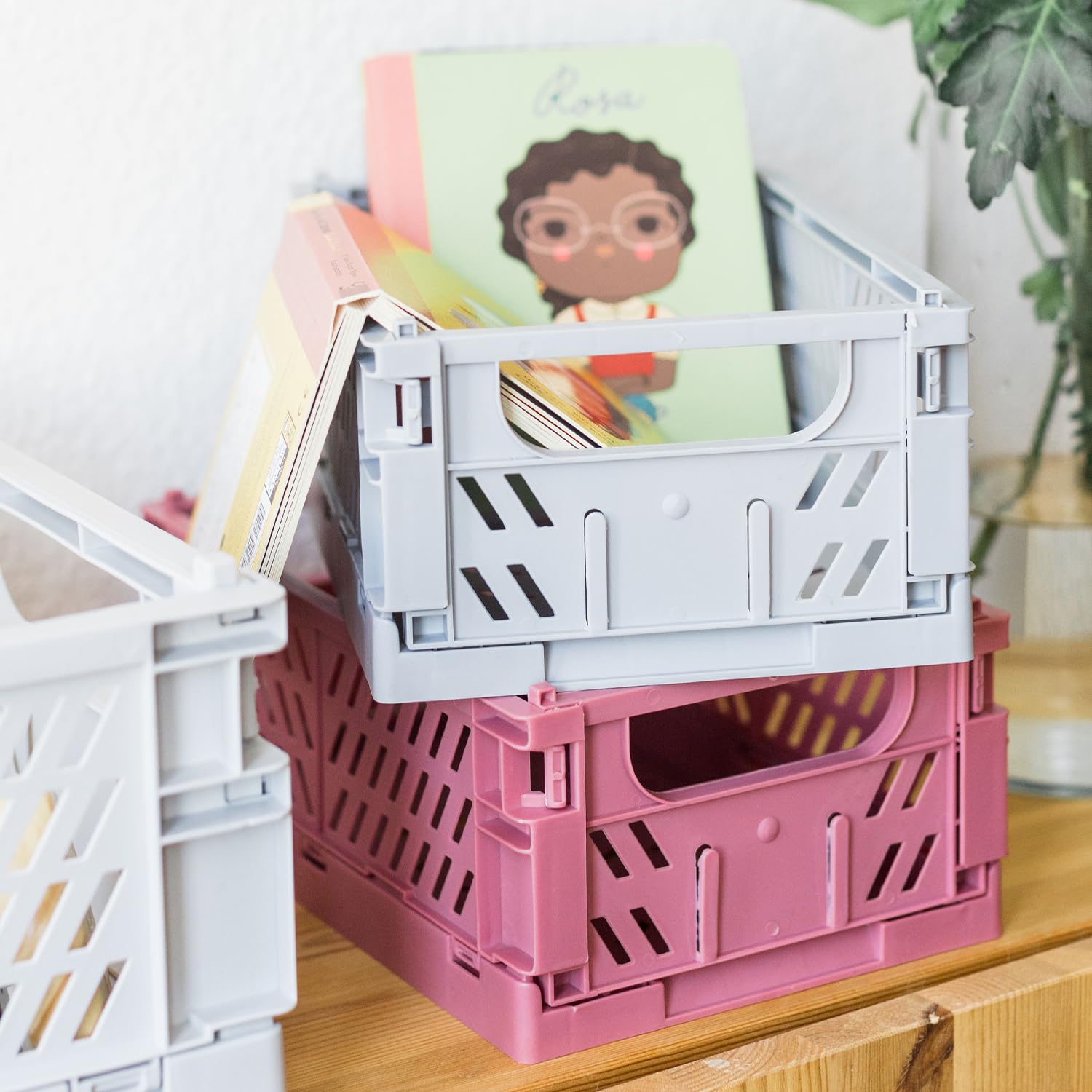 kindsgut-aufbewahrungsboxen-3er-set-faltbar-stapelbar-clara image 1
