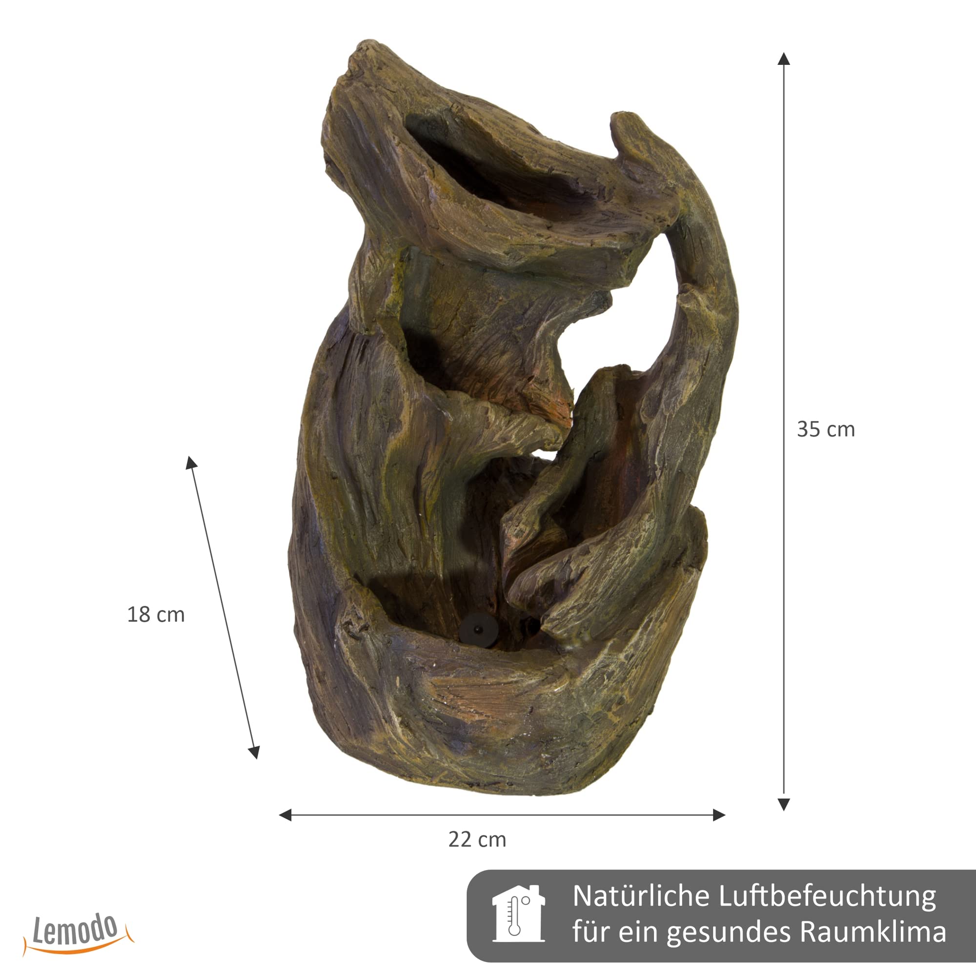 lemodo-nativ-zimmerbrunnen-holz-optik-led-tischbrunnen-kaskade image 3