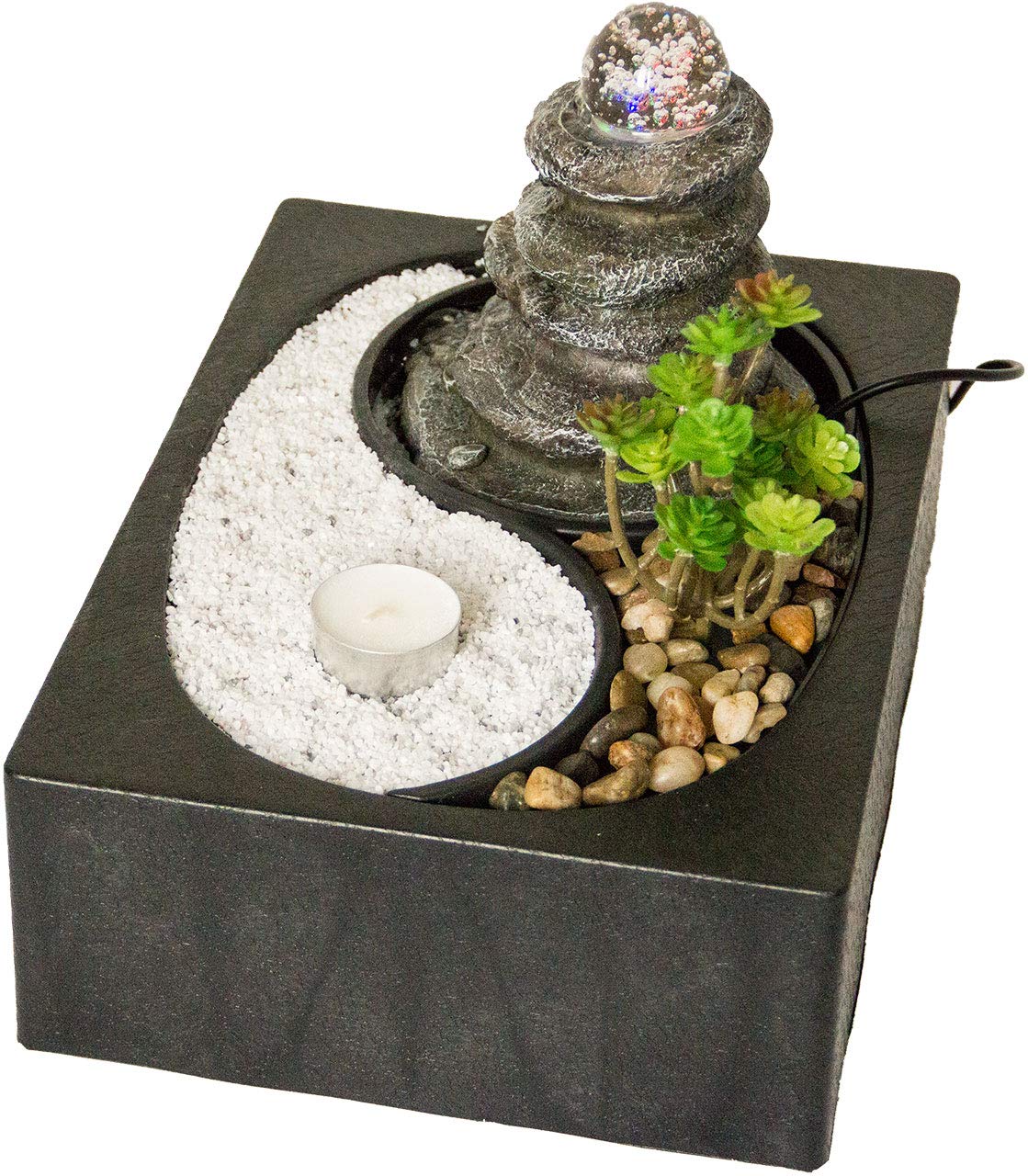 lemodo-zimmerbrunnen-mit-led-beleuchtung-und-glaskugel image 7