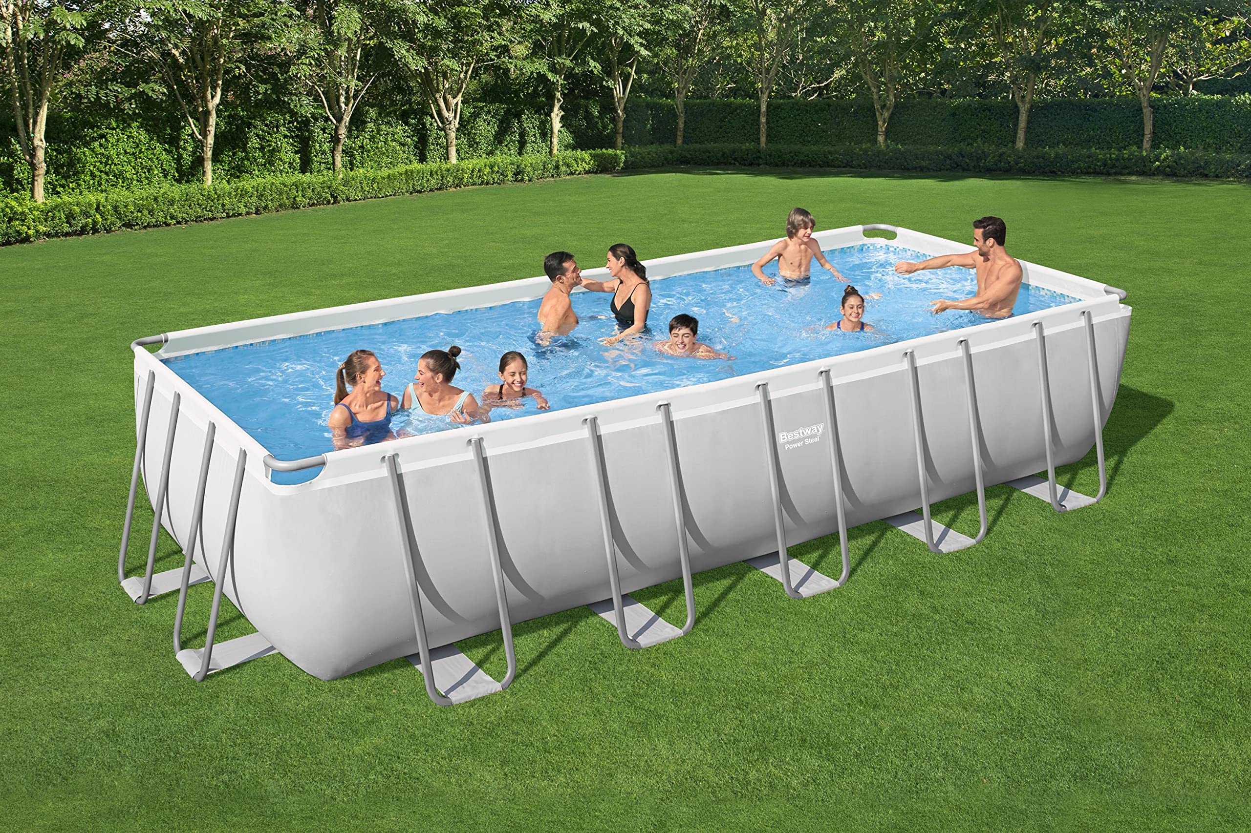 lemodo-bestway-power-steel-frame-pool-set-eckig-640x274x132cm-mit-sandfilteranla image 2