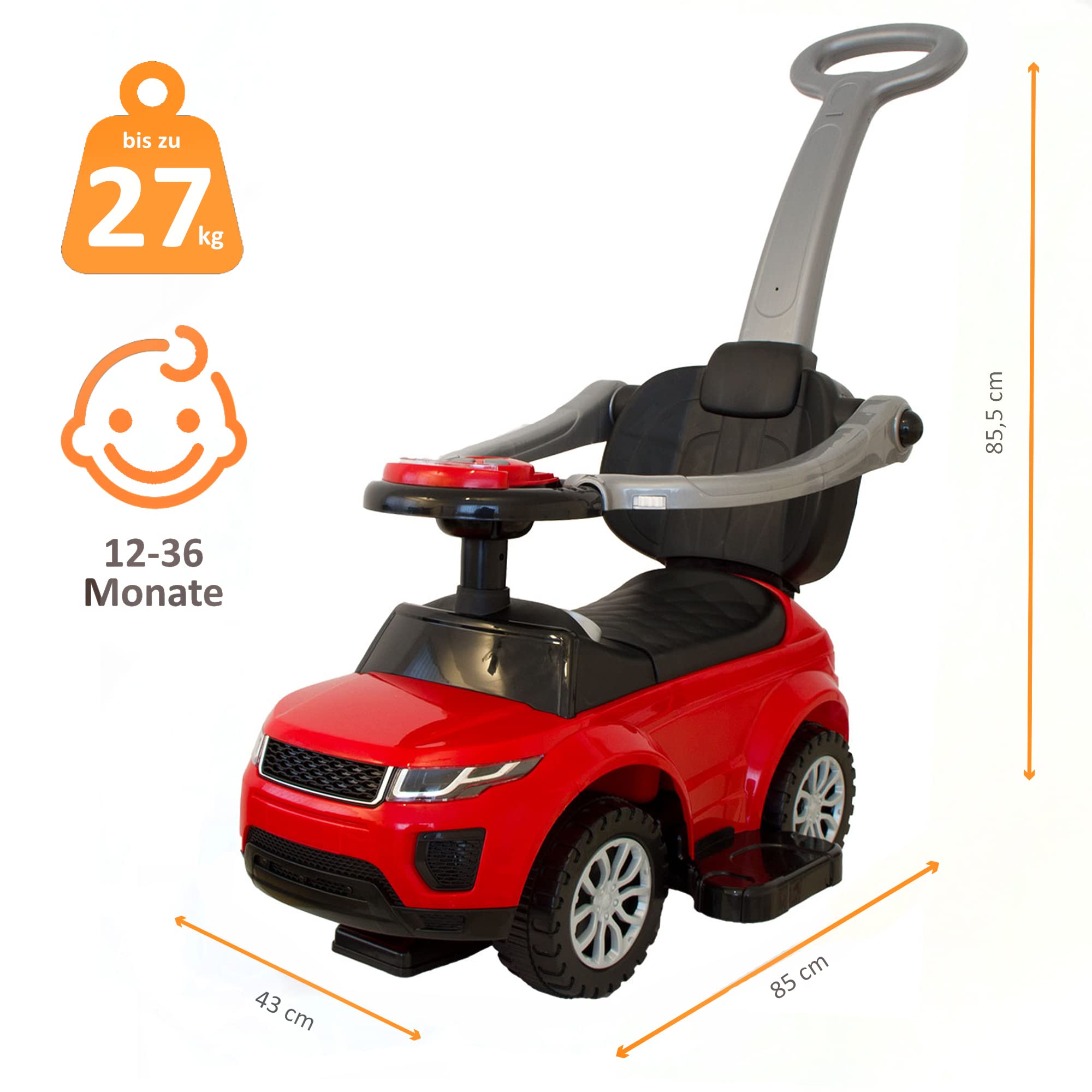 lemodo-rutschauto-mit-schiebestange-ab-1-jahr-mit-sound-lenkrad image 2