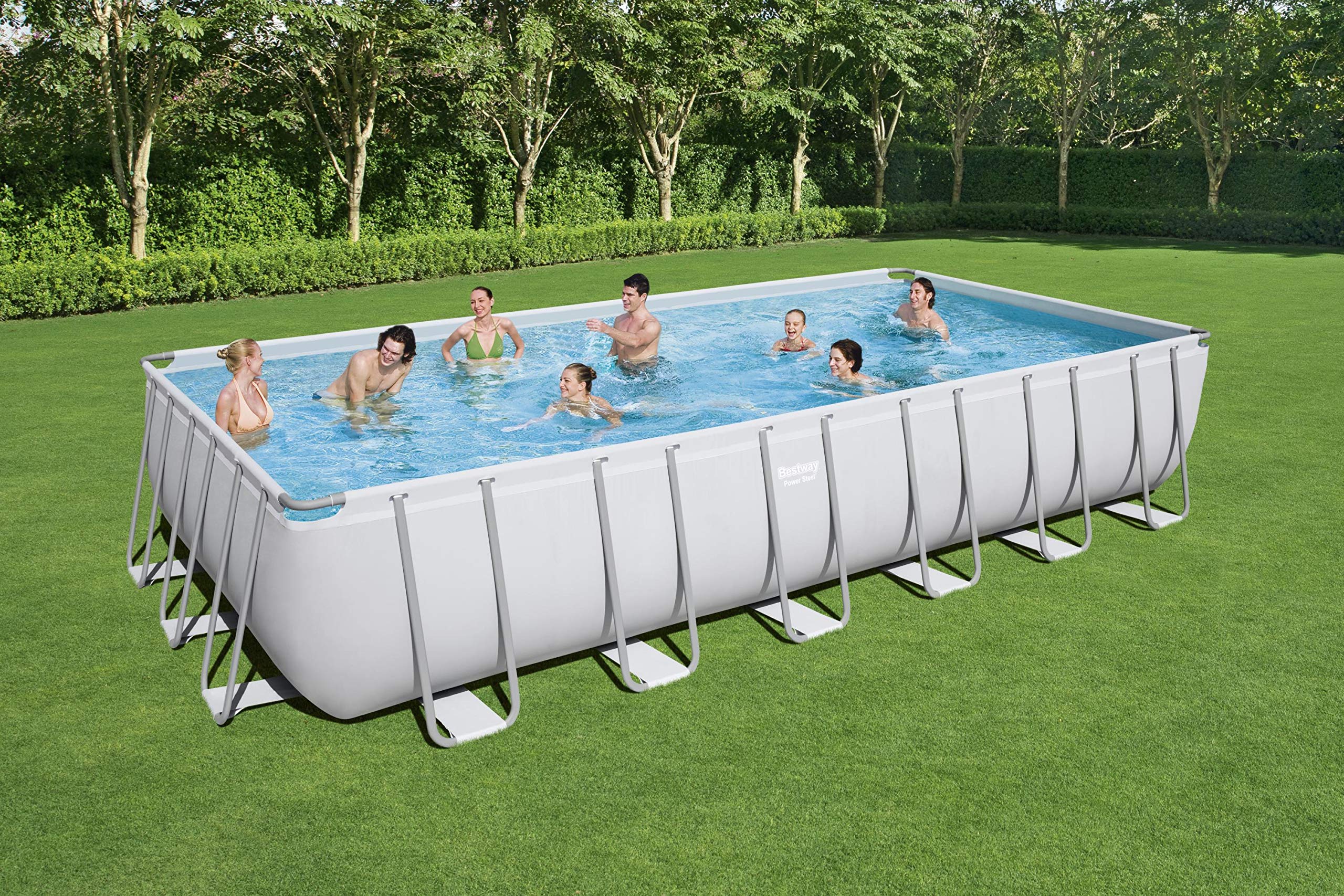 lemodo-bestway-power-steel-aufstellpool-komplett-set-eckig-732-x-366-x-132-cm-gr image 2