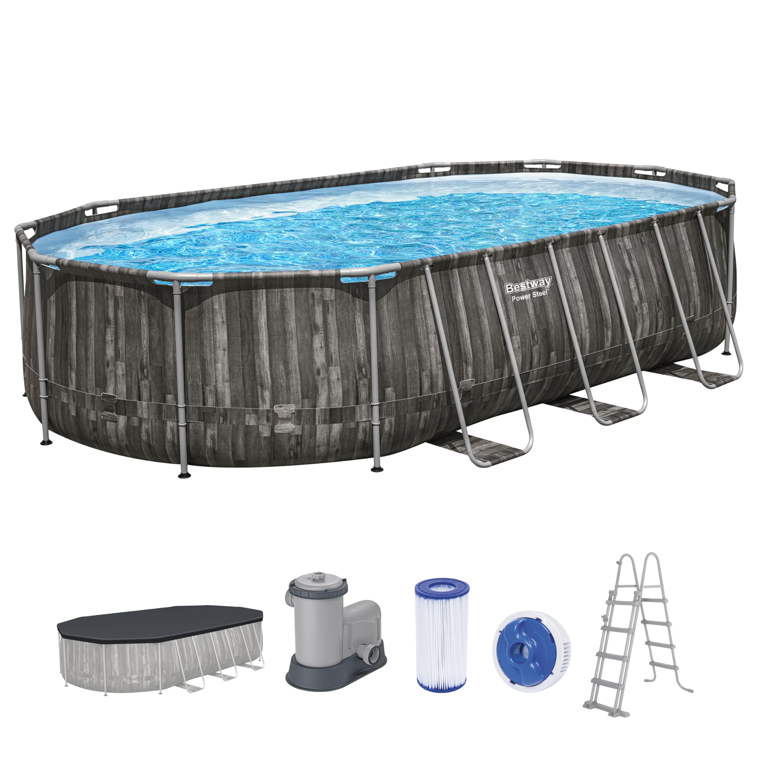 bestway-power-steel-frame-pool-oval-komplett-set-610-x-366-x-122-cm-mit-pumpe image 1