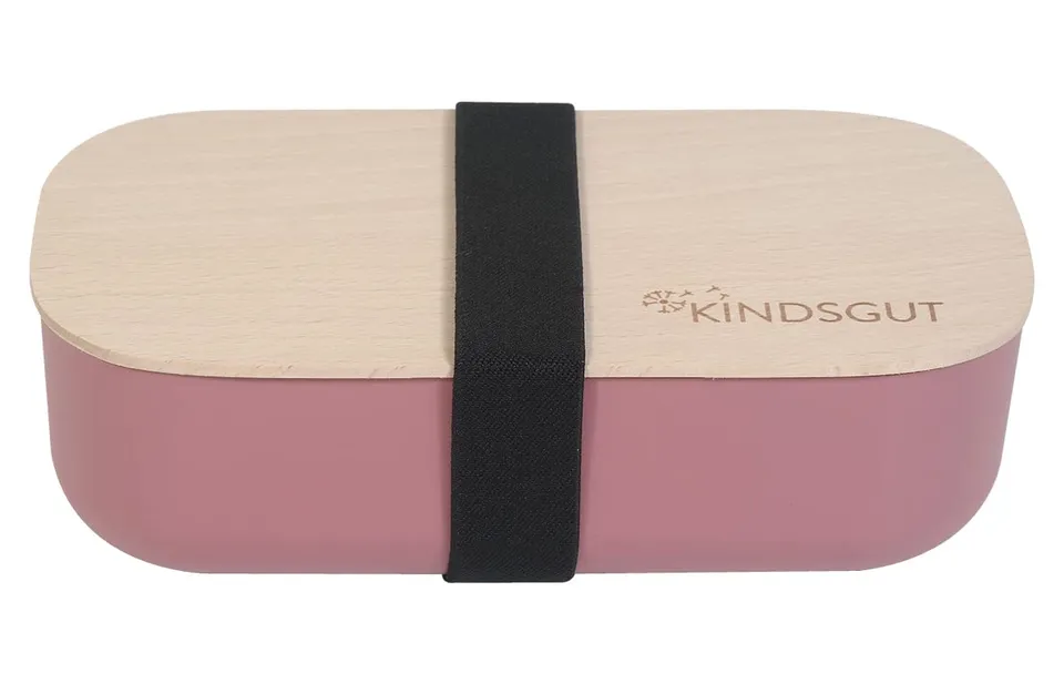 kindsgut-brotdose-biokunststoff-mit-buchenholz-deckel-800-ml-altrosa image 1