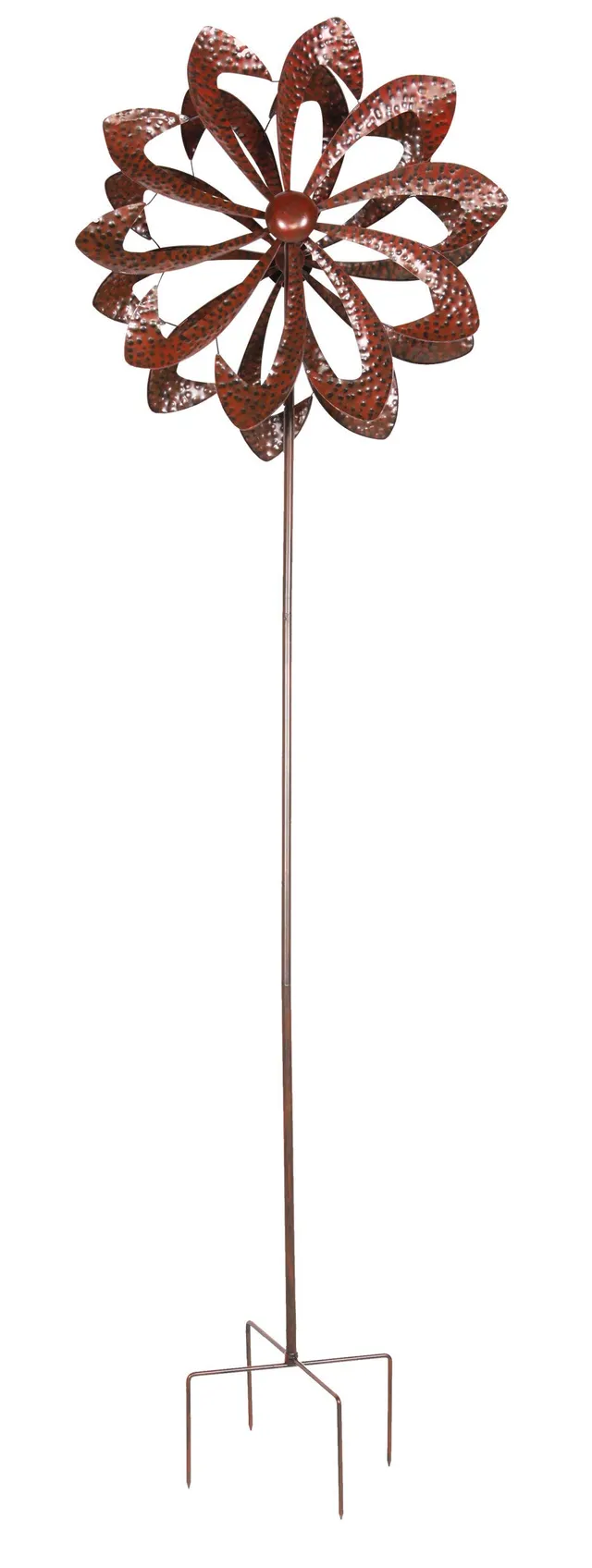 linder-exclusiv-lex-doppel-windrad-xl-62-cm-antik-kupfer-metall image 1