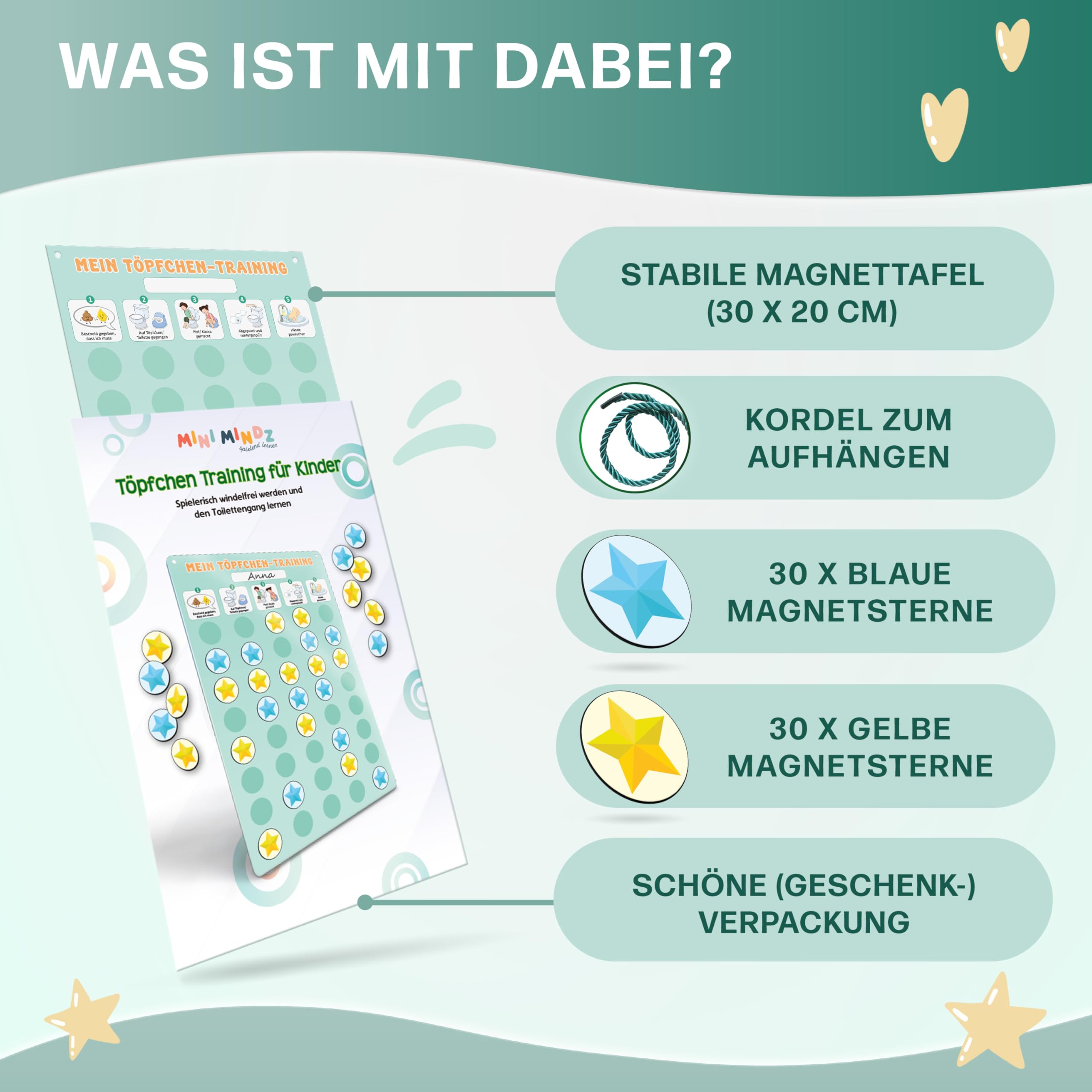 mini-mindz-t-pfchentraining-magnettafel-montessori-mit-60-magneten-30-x-20-cm image 7