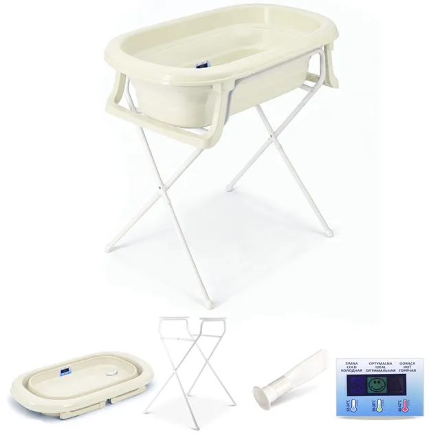 babykajo-faltbare-babybadewanne-mit-gestell-4-teiliges-set-mit-ablaufschlauch-un image 1