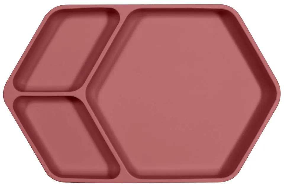 kindsgut-silikon-teller-mit-saugnapf-altrosa image 1