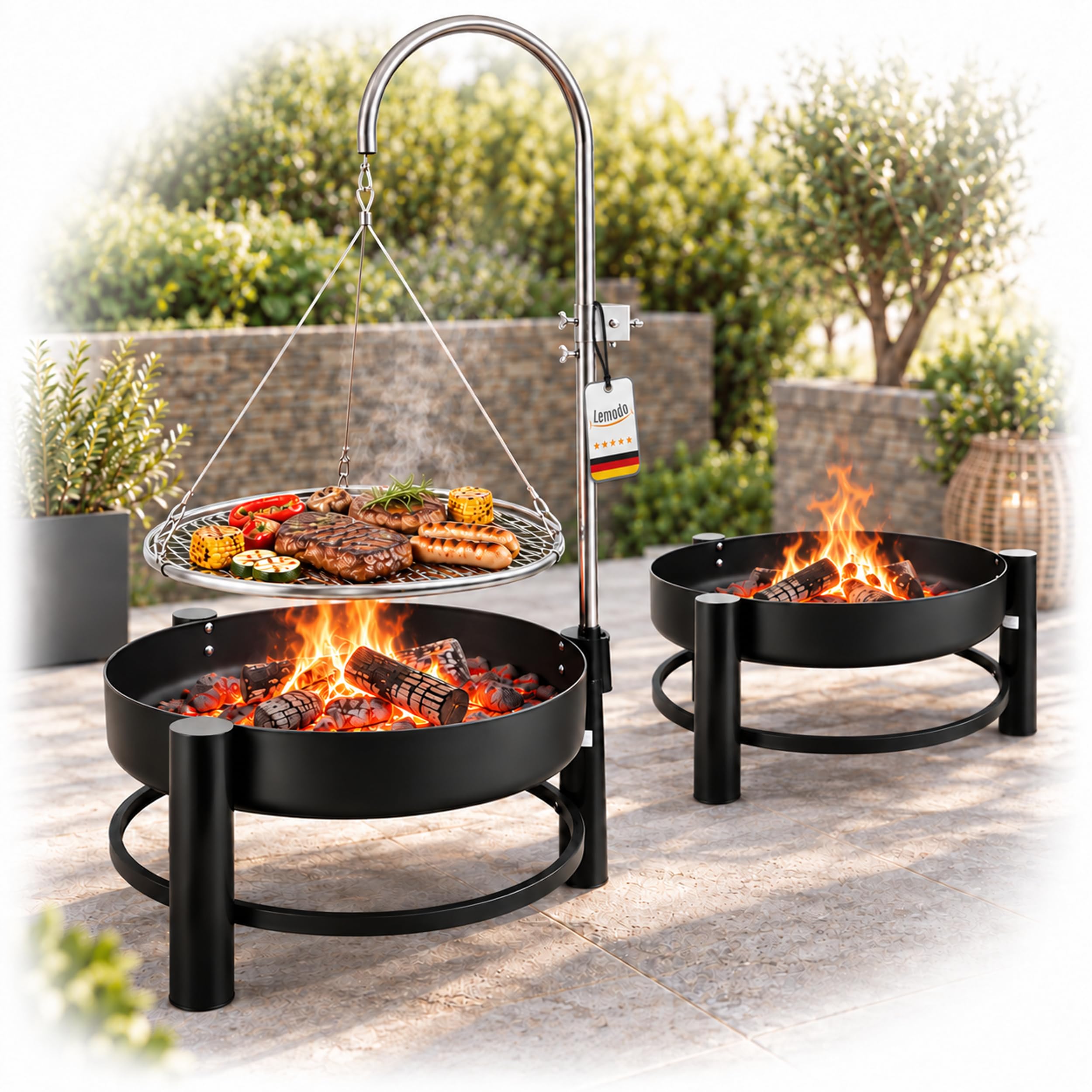 lemodo-schwenkgrill-holzkohlegrill-55-cm-h-henverstellbar image 1