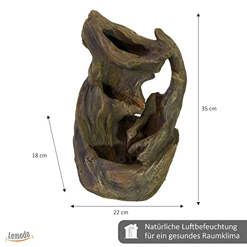 lemodo-nativ-zimmerbrunnen-holz-optik-led-tischbrunnen-kaskade image 8
