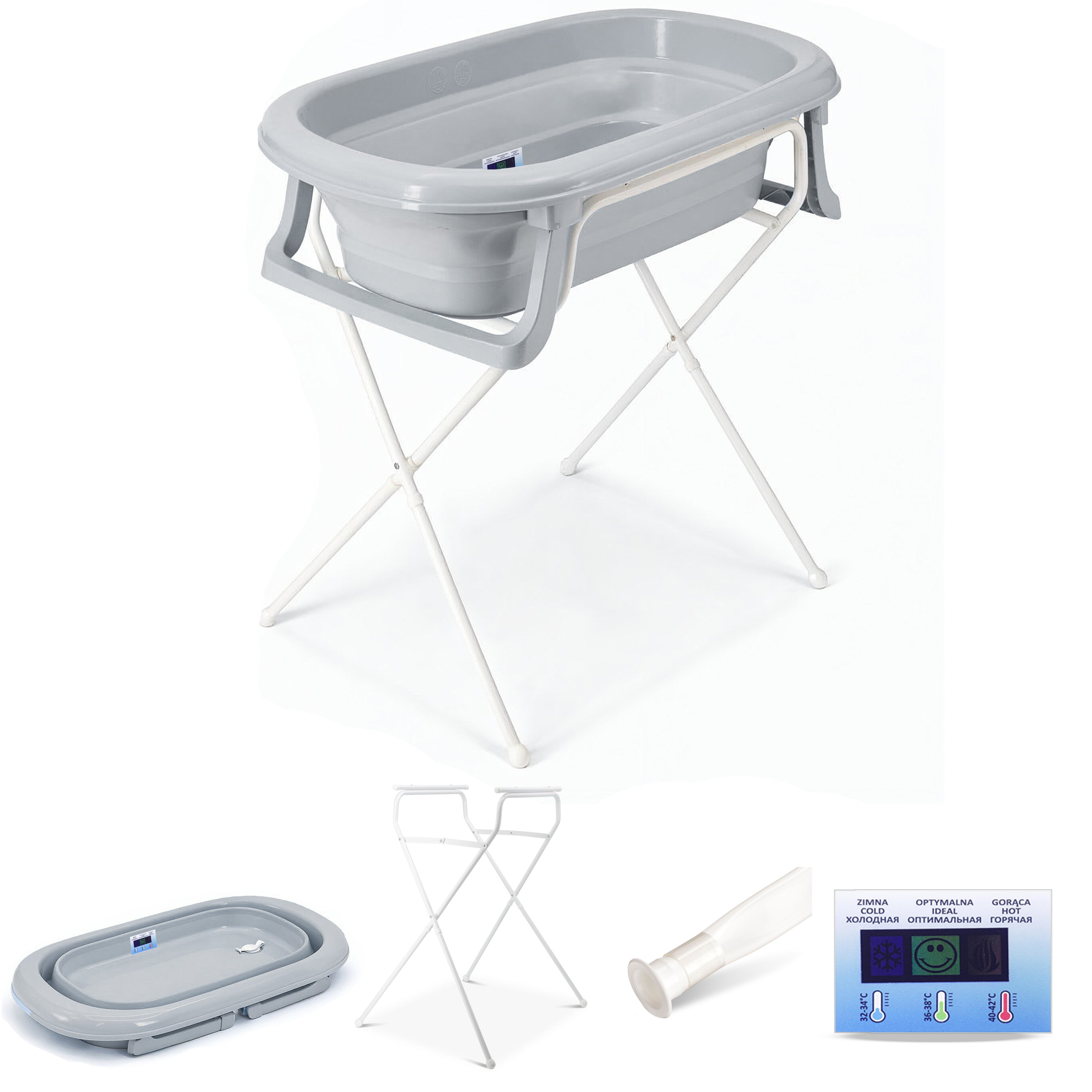 babykajo-faltbare-babybadewanne-mit-gestell-4-teiliges-set-mit-ablaufschlauch-un image 2