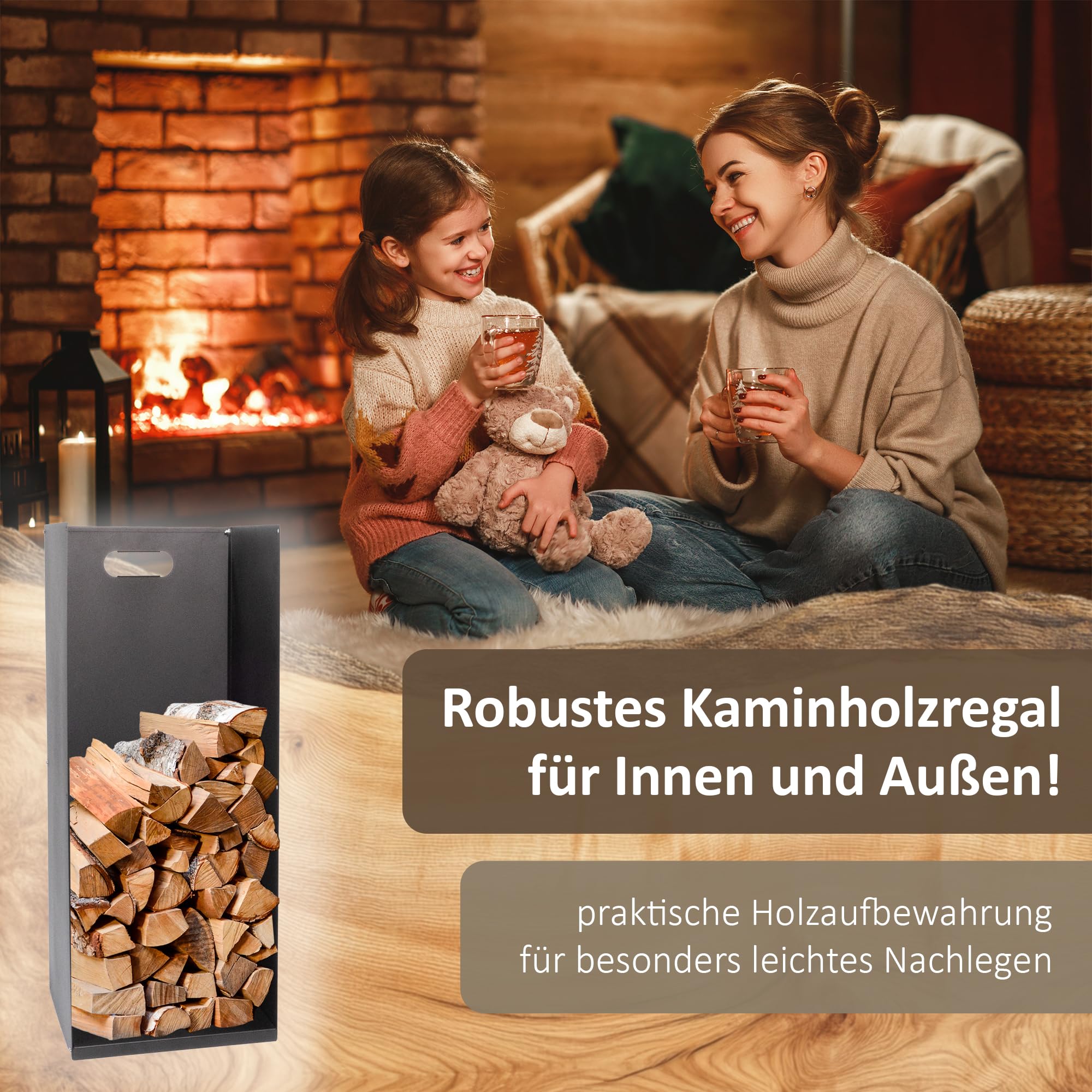 lemodo-kaminholzregal-metall-75-cm-schwarz image 6