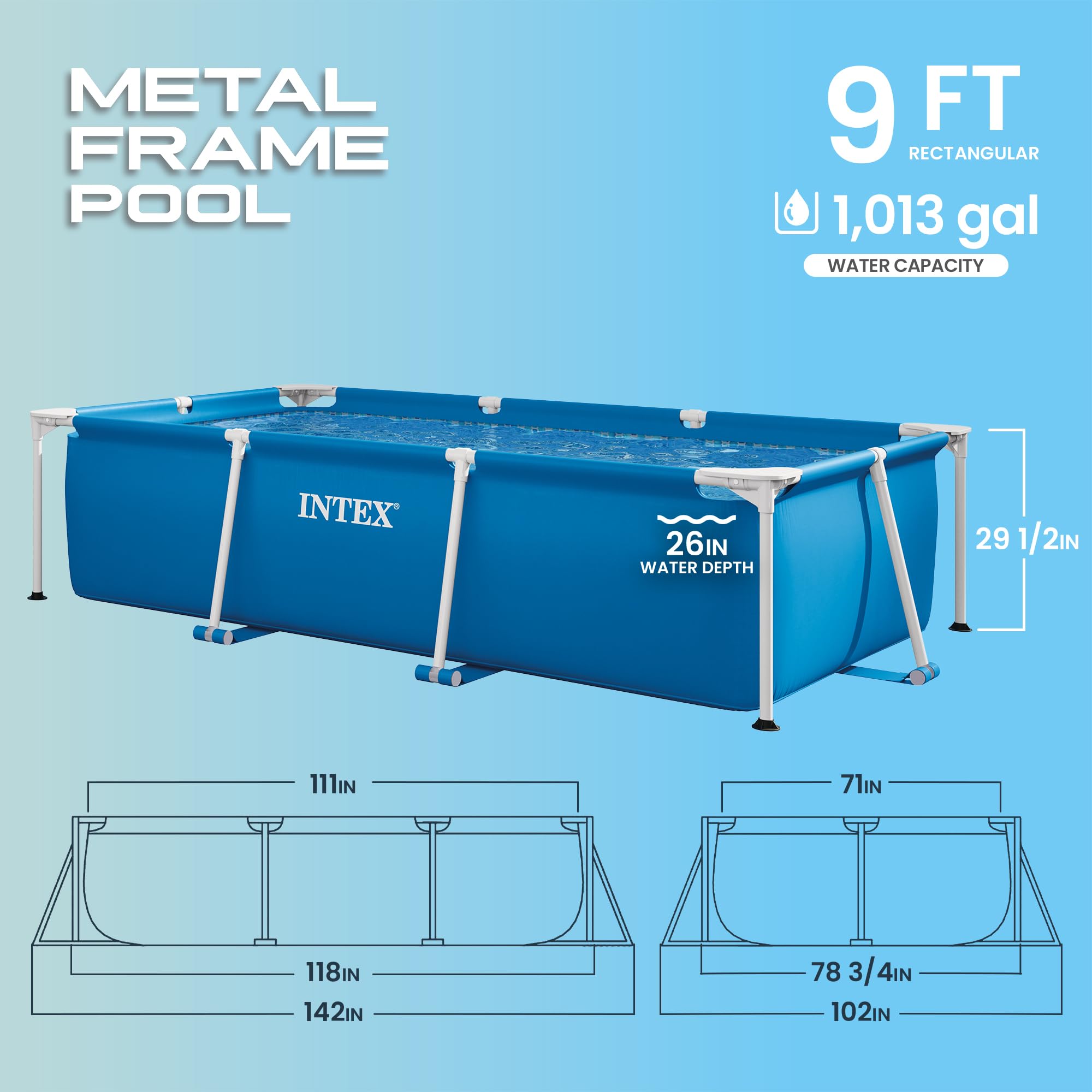 intex-metal-frame-pool-rechteckig-300-x-200-x-75-cm-3-800-l-blau image 2