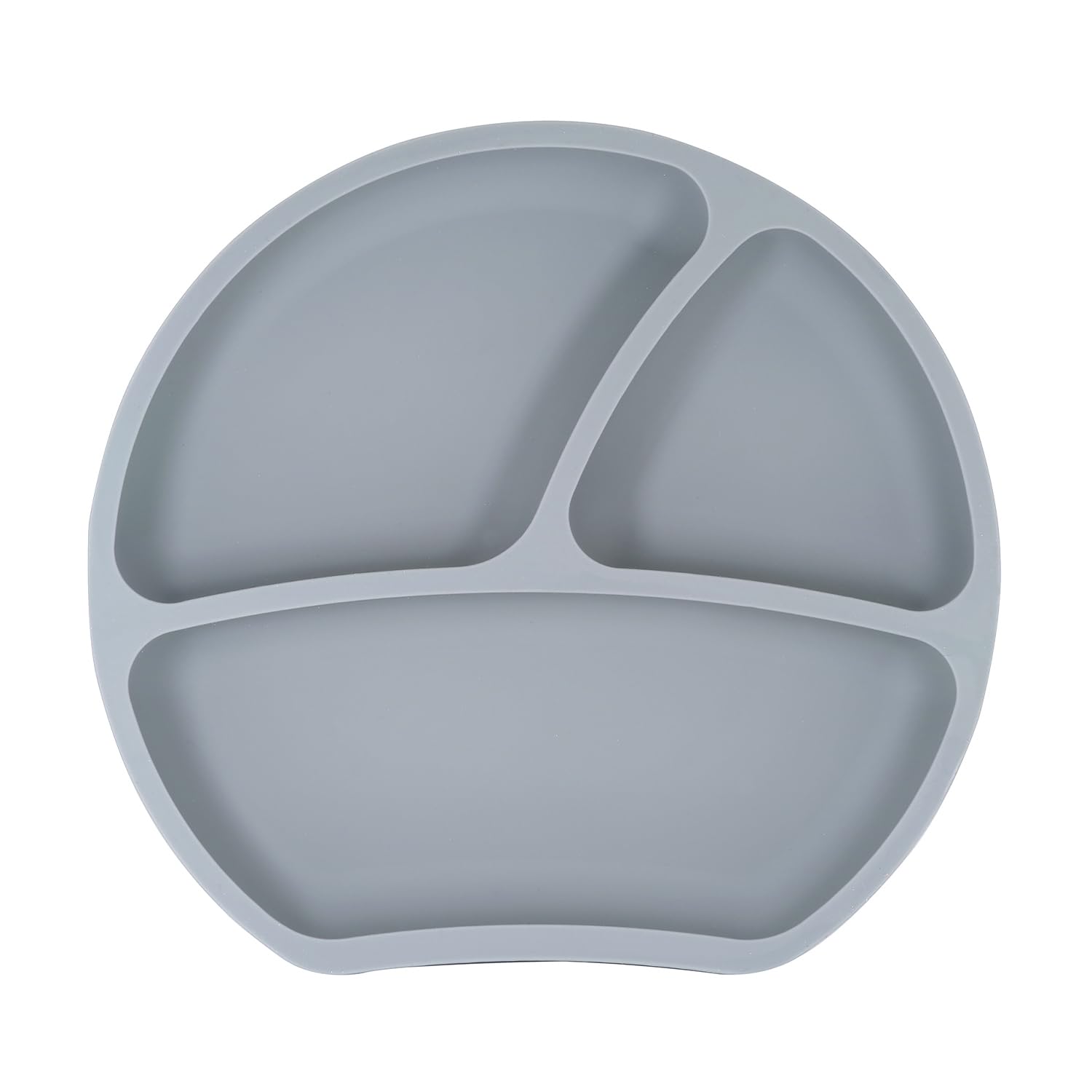 kindsgut-esslernteller-aus-silikon-mit-saugnapf-dunkelgrau-20-cm image 1