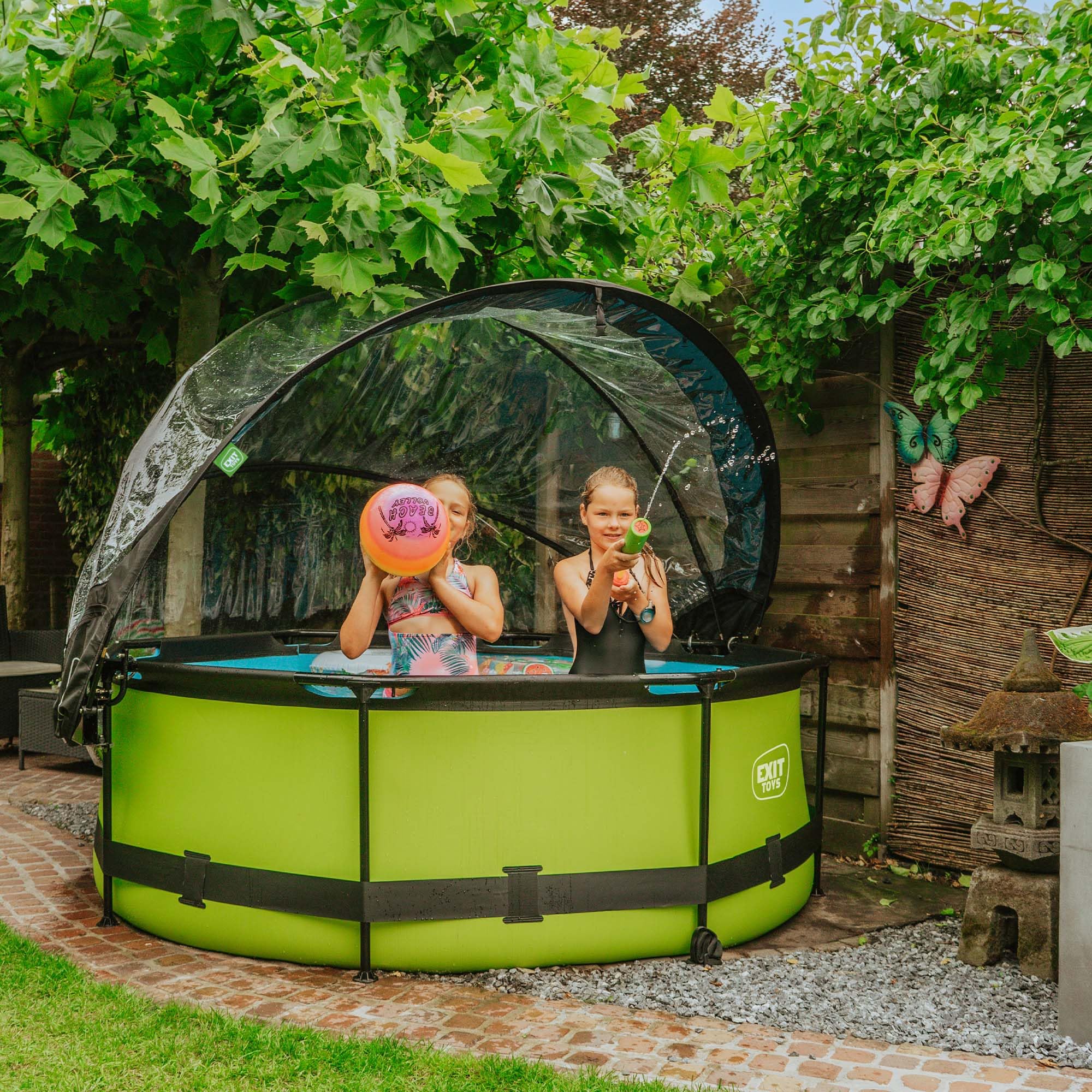lemodo-exit-toys-eco-pool-dome-eco-244-cm-transparent-faltbar image 6