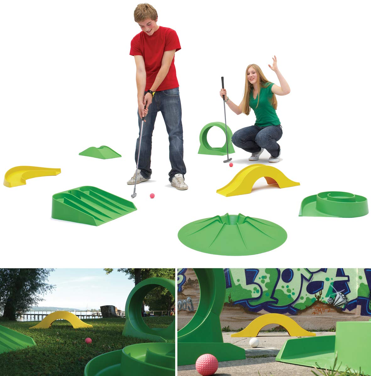 lemodo-minigolf-spielset-komplettset-13-hindernisse-mit-2-b-llen image 4