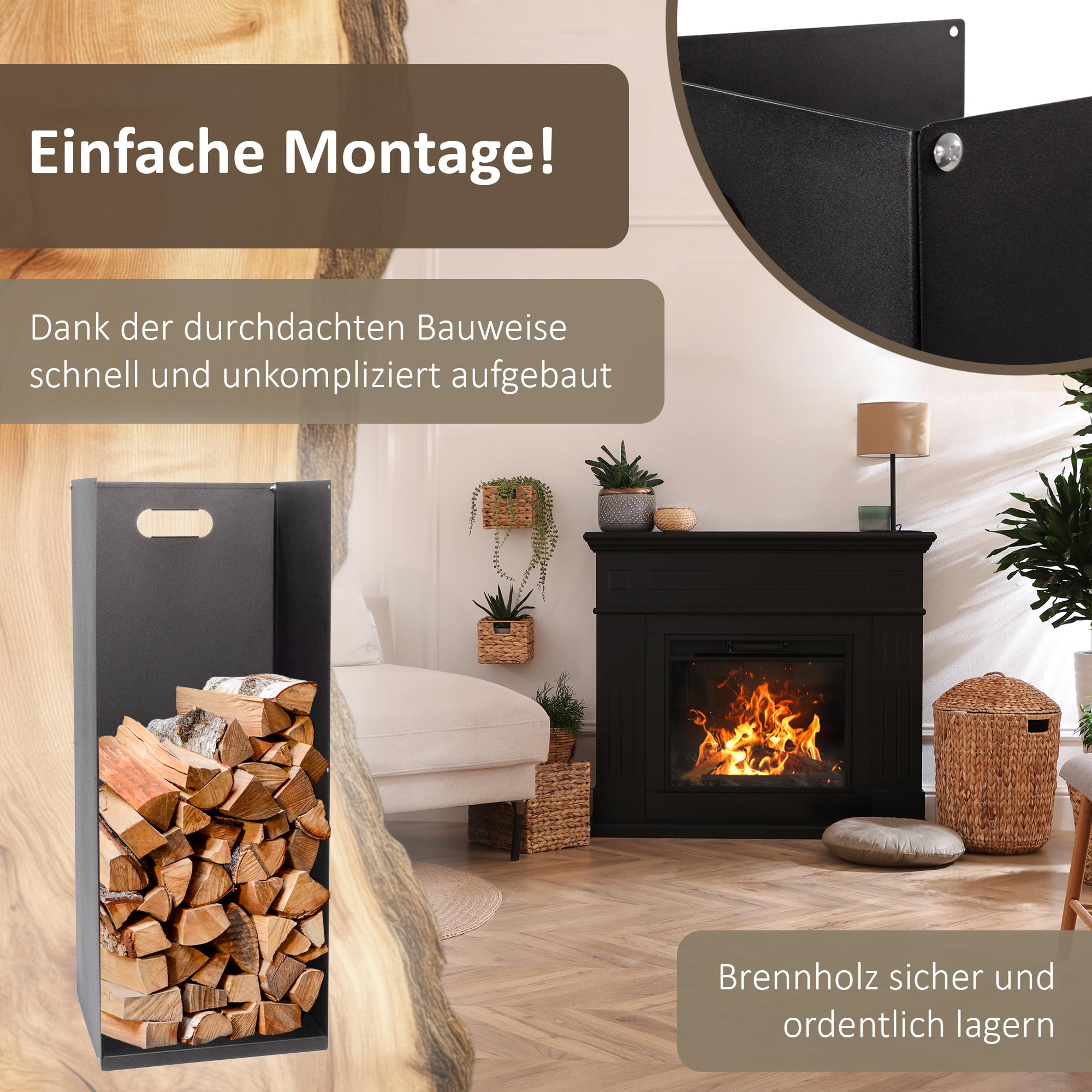 lemodo-kaminholzregal-metall-75-cm-schwarz image 2