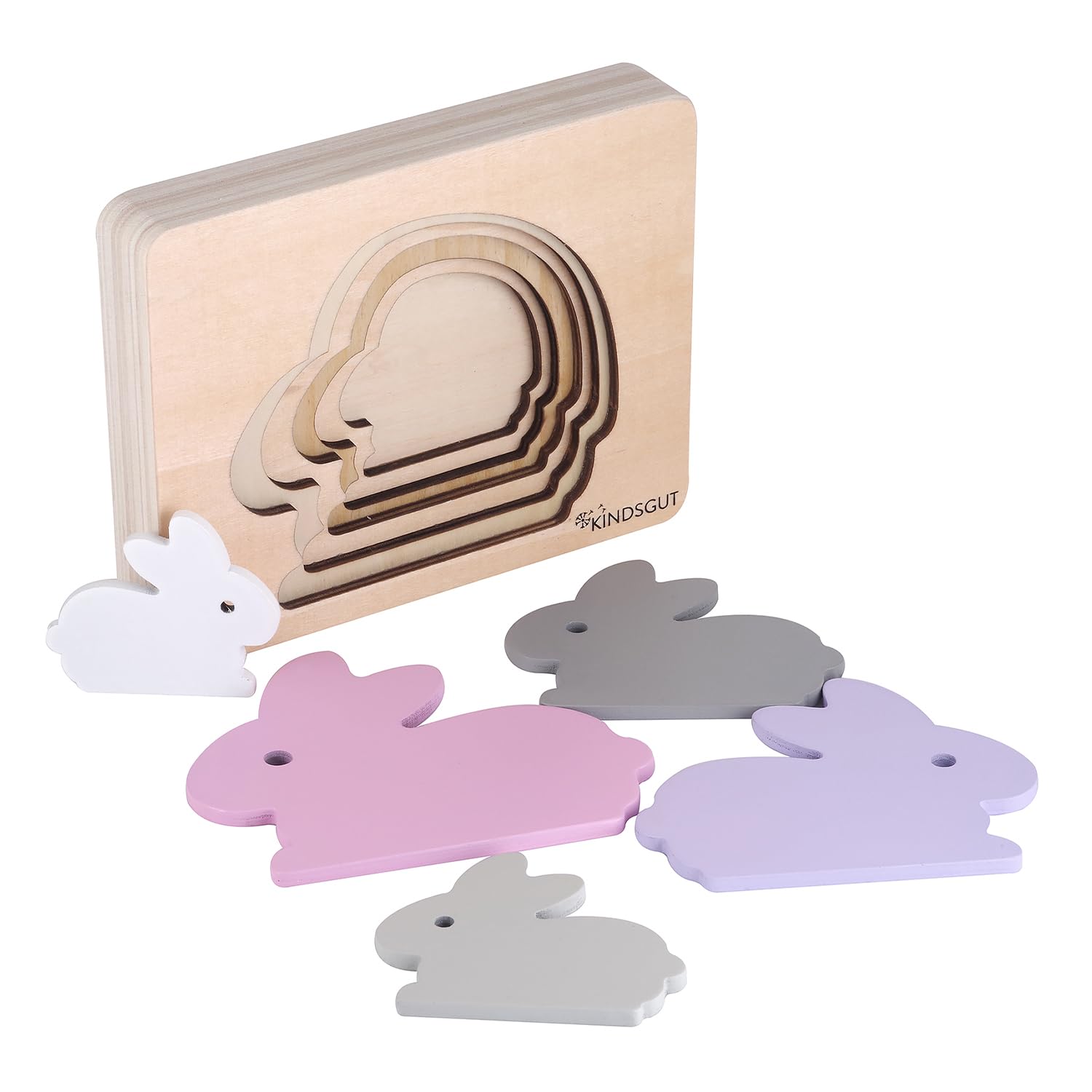 kindsgut-tierpuzzle-hase-lagenpuzzle-aus-holz-5-teile image 6