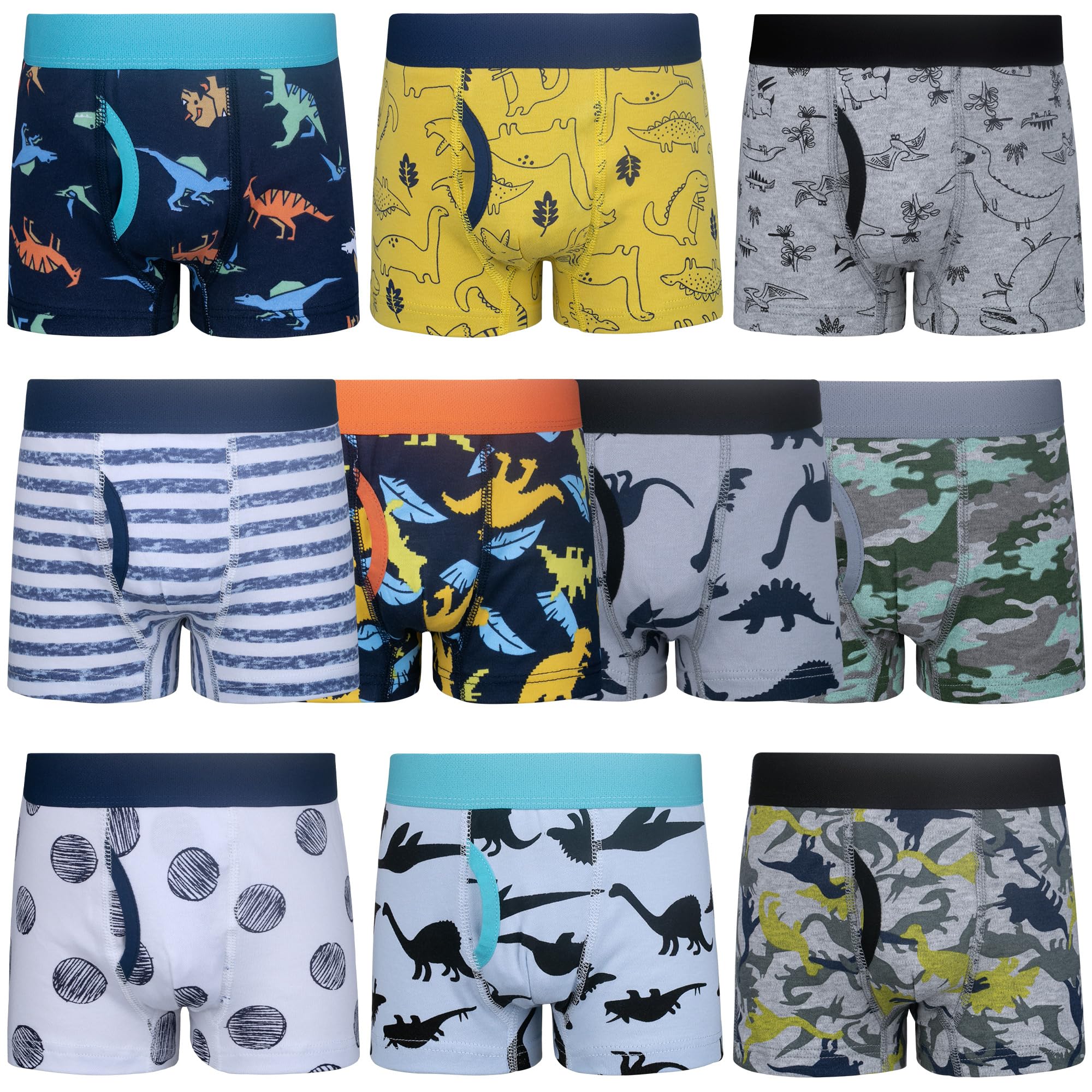 big-elephant-jungen-boxershorts-10er-pack-baumwolle-dino-muster image 1