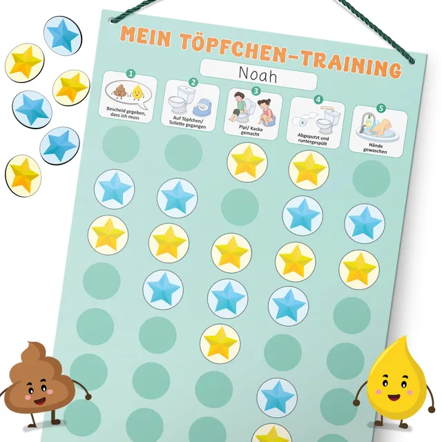 mini-mindz-t-pfchentraining-magnettafel-montessori-mit-60-magneten-30-x-20-cm image 1