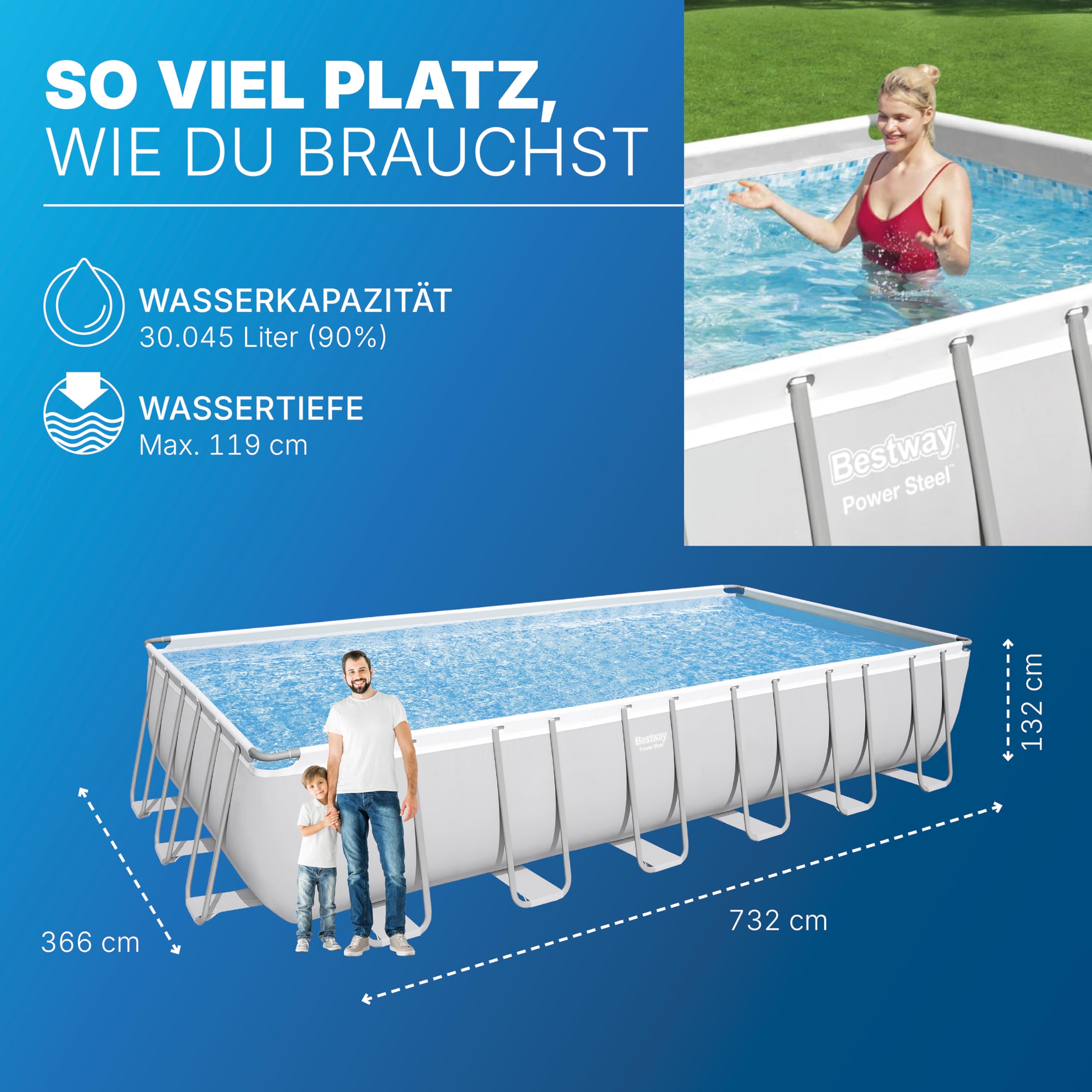 lemodo-bestway-power-steel-aufstellpool-komplett-set-eckig-732-x-366-x-132-cm-gr image 5