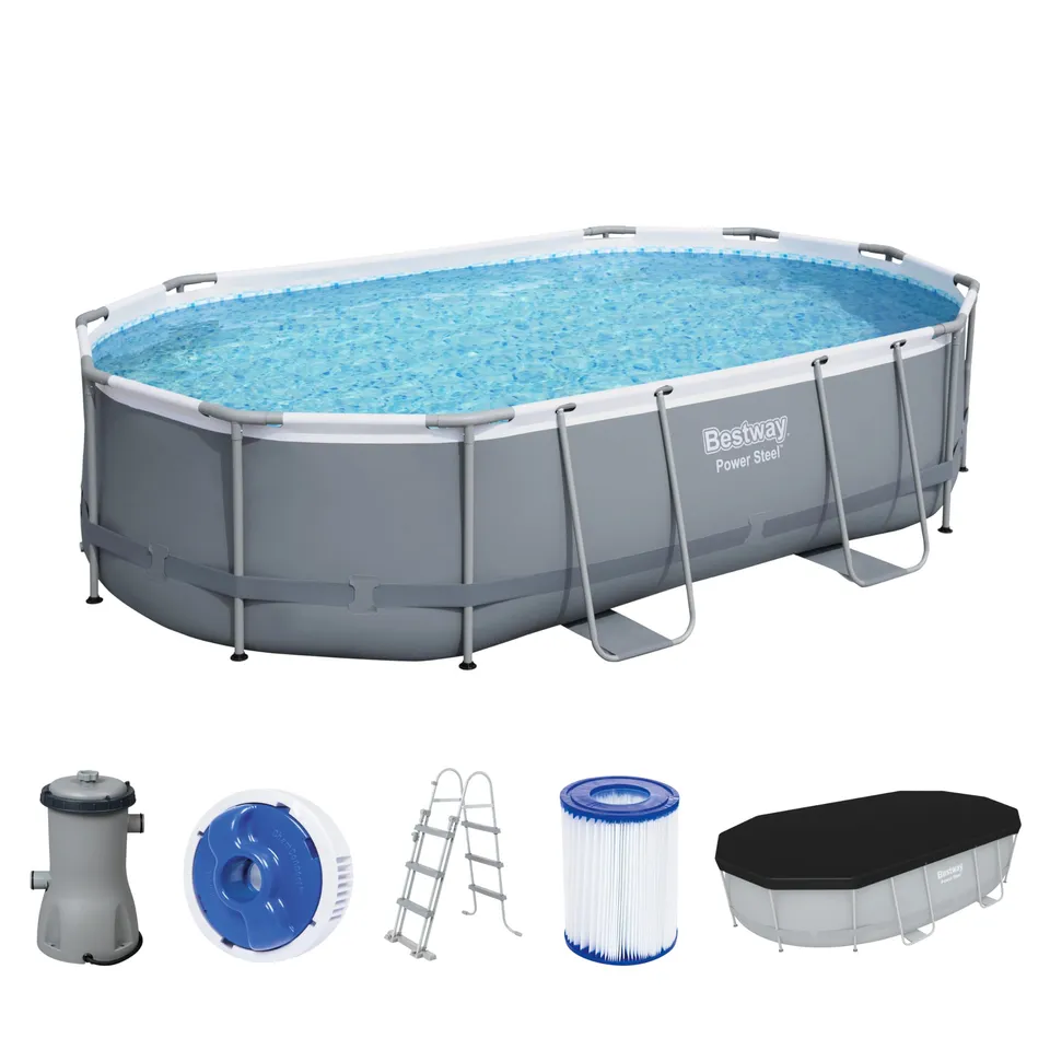 lemodo-bestway-power-steel-frame-pool-komplett-set-488x305x107-cm-oval-grau image 1