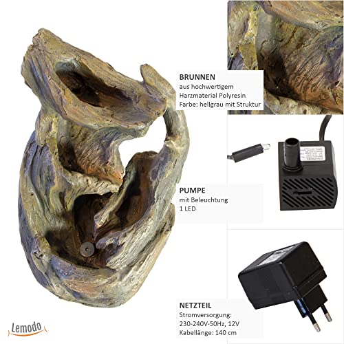 lemodo-nativ-zimmerbrunnen-holz-optik-led-tischbrunnen-kaskade image 7