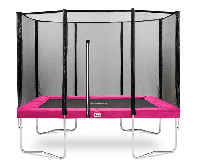 lemodo-salta-combo-rechteck-trampolin-305-x-214-cm-gr-n-pink-150-kg image 1