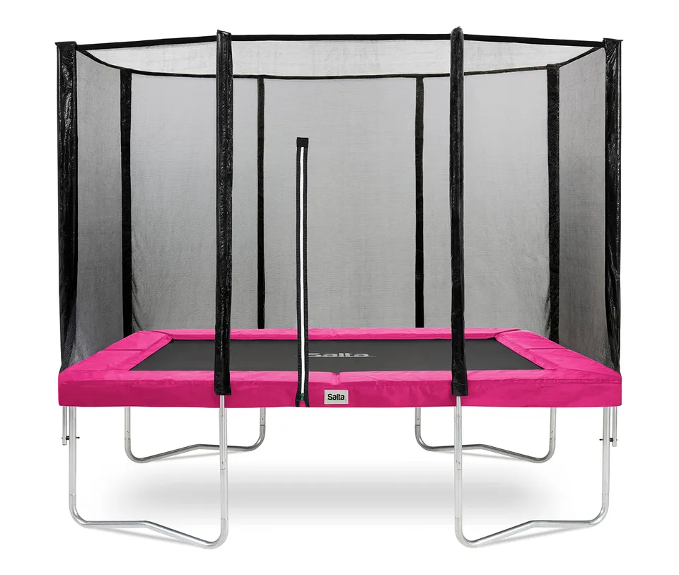 lemodo-salta-combo-rechteck-trampolin-305-x-214-cm-gr-n-pink-150-kg image 1