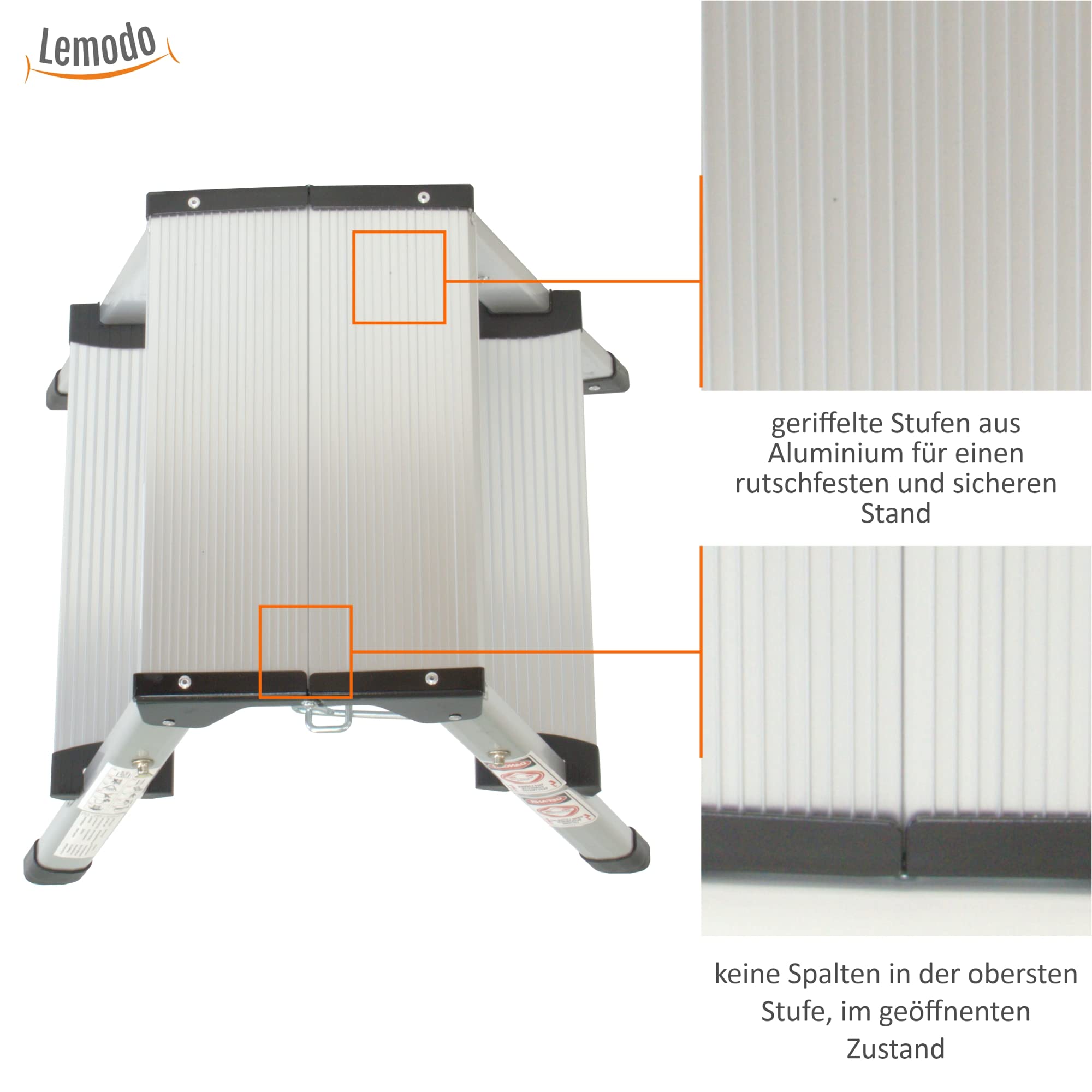 lemodo-alu-trittleiter-zusammenklappbar-2-stufen-41-cm-h-he-bis-150-kg image 5