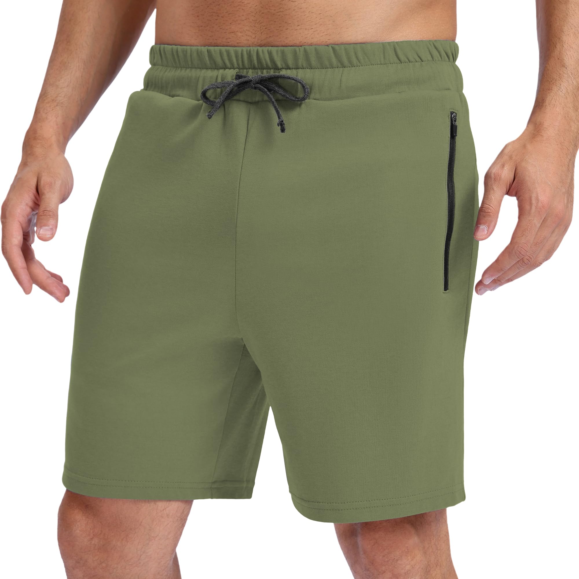 big-elephant-herren-baumwoll-shorts-mit-kordelzug-sportshorts-mit-taschen image 1