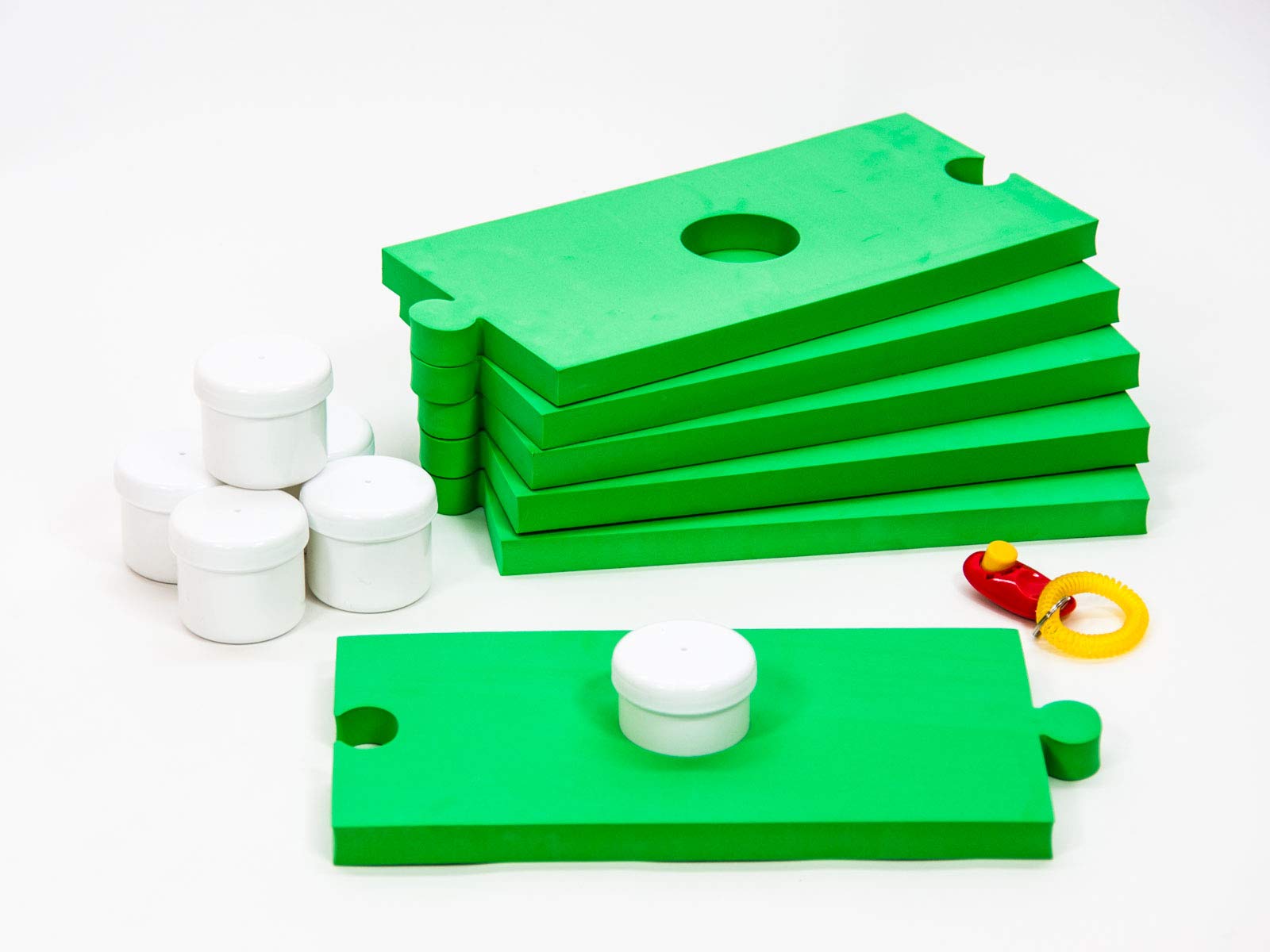 lemodo-schn-ffelspa-f-r-hunde-gr-n-schn-ffel-set-6-dosen-und-6-platten image 1