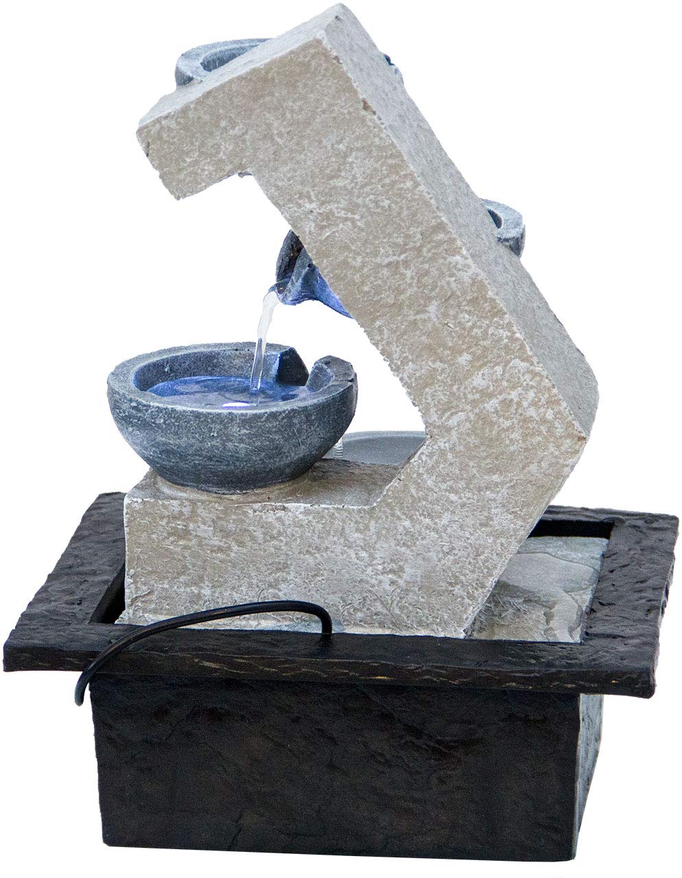 lemodo-zimmerbrunnen-beton-optik-mit-led-tischbrunnen image 6
