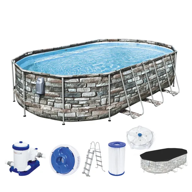 bestway-power-steel-comfort-jet-frame-pool-set-610-x-366-x-122-cm-steinwand-opti image 1