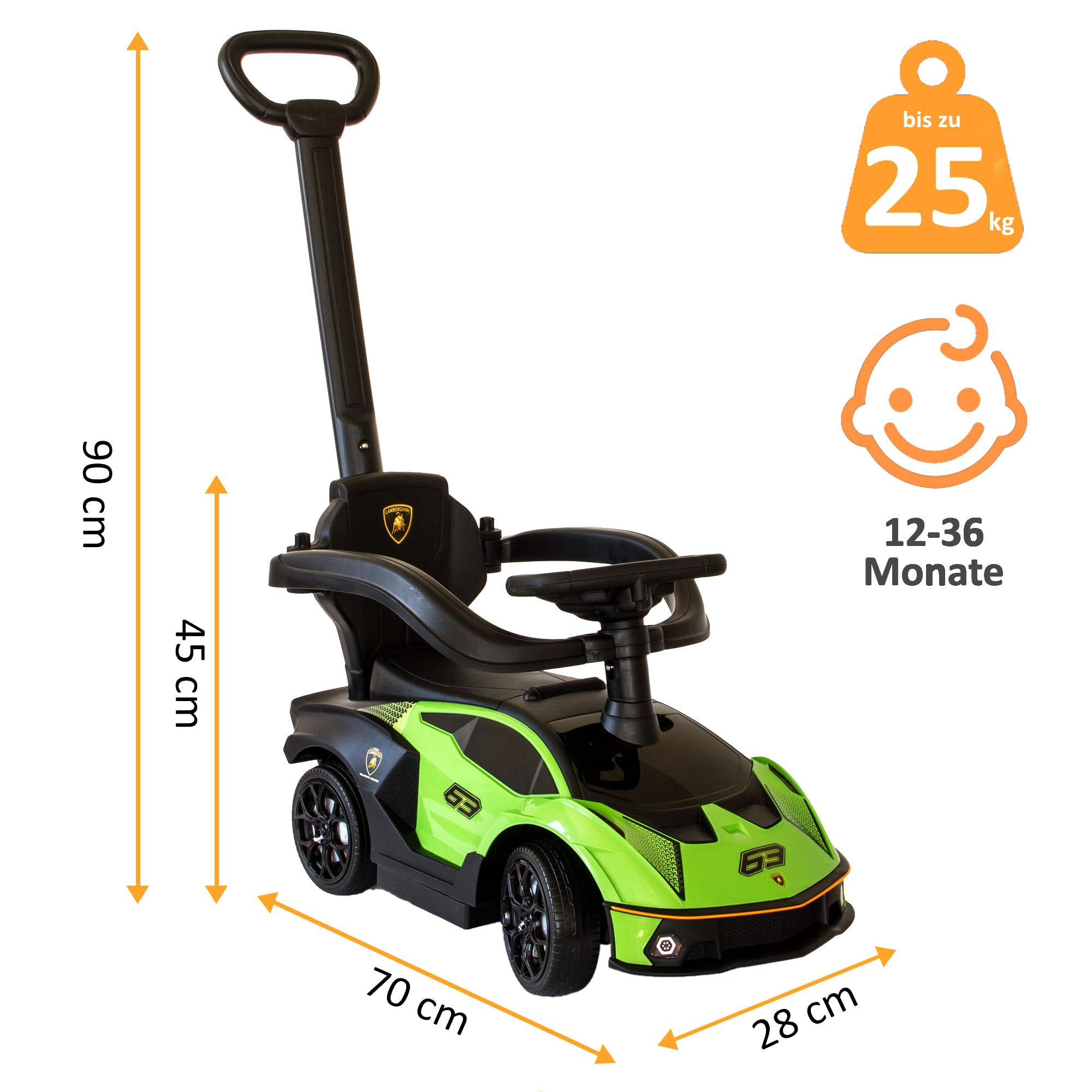 lemodo-rutschauto-lamborghini-essenza-gr-n-mit-schiebstange-ab-1-jahr image 8