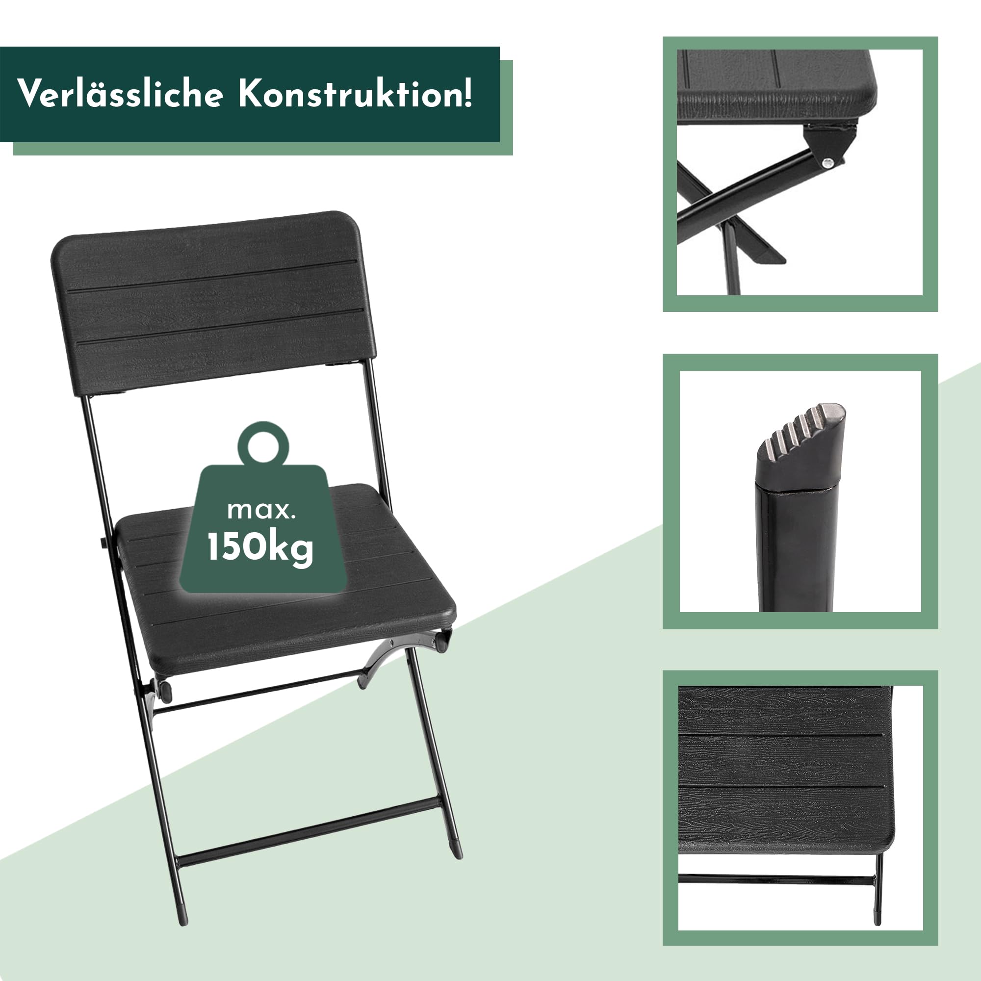 lemodo-klappstuhl-2er-set-gartenstuhl-schwarz-holz-optik image 3