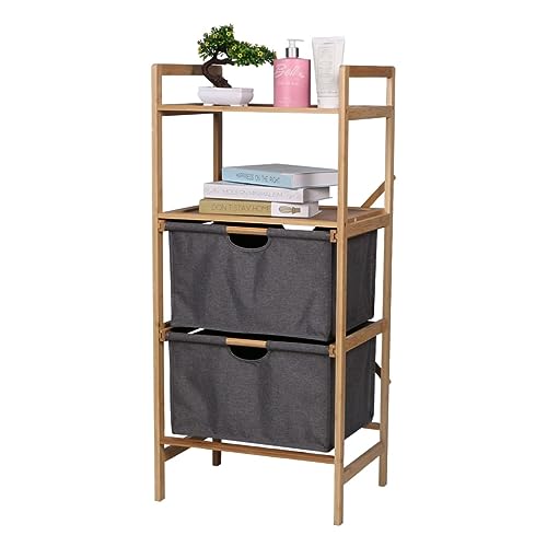 hi-bambus-regal-33325-mit-2-schubladen-h96cm-natur image 3