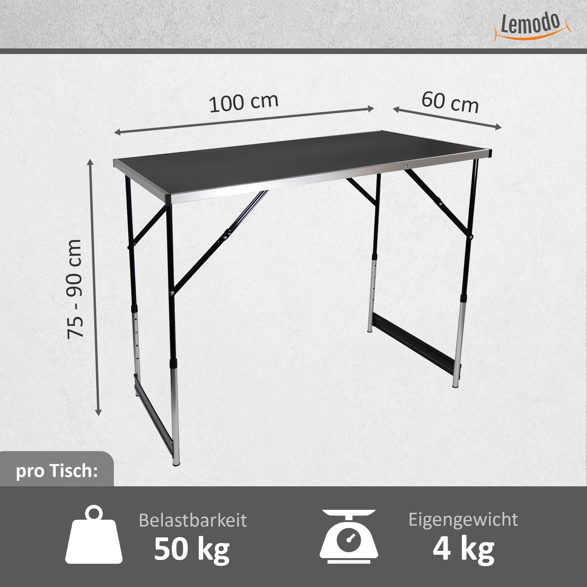 lemodo-tapeziertisch-3-teilig-klappbar-h-henverstellbarer-aluminium-multifunktio image 2