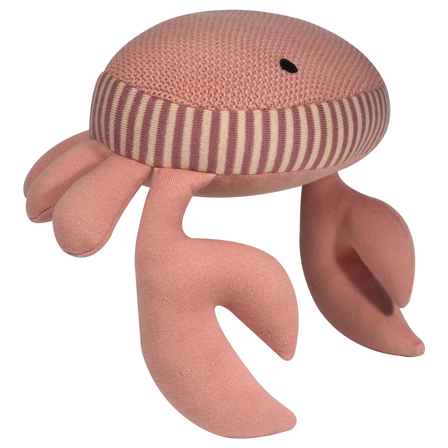 kindsgut-kuscheltier-krabbe-rosa-baumwolle-gestrickt image 3