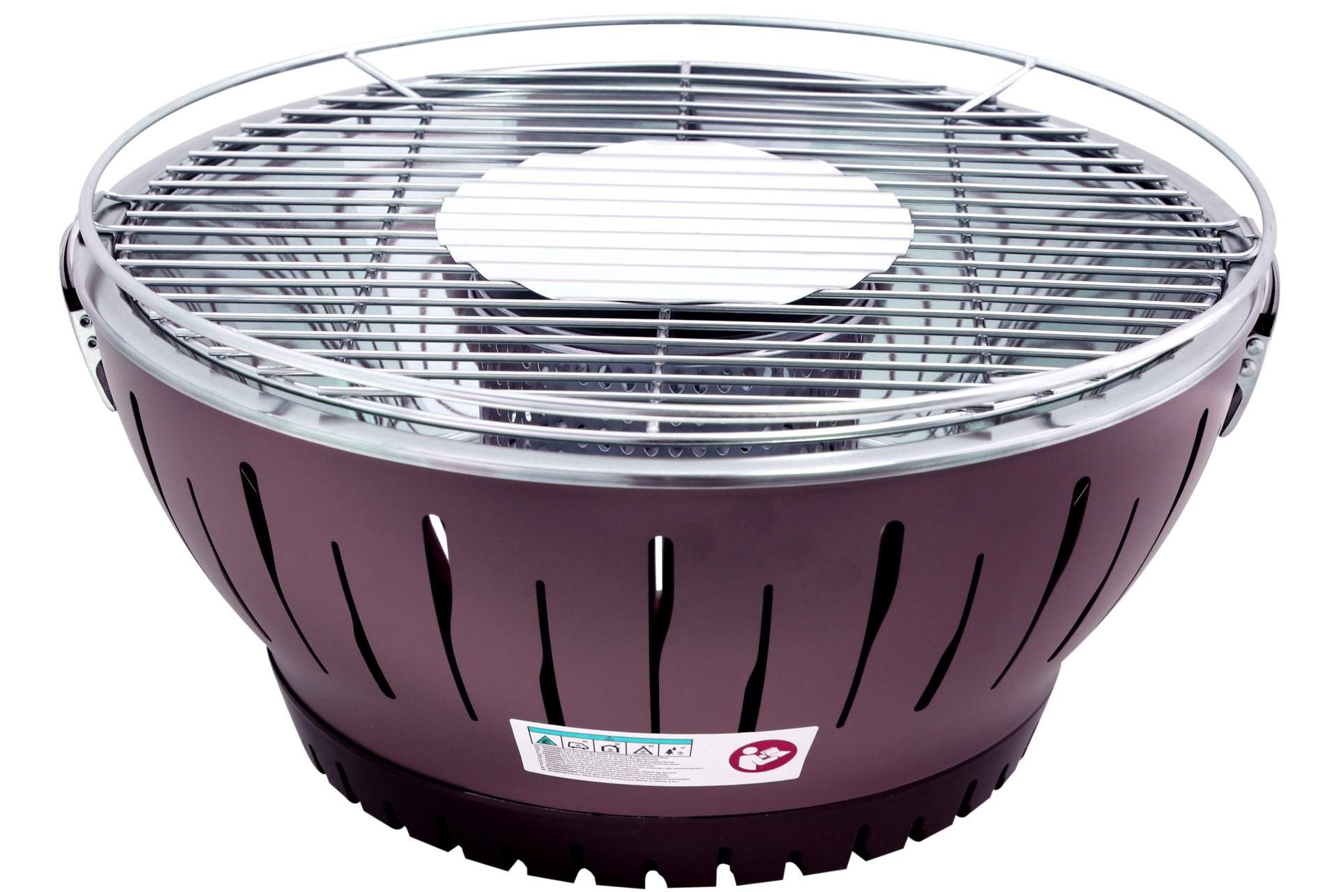 lemodo-kynast-tischgrill-35-cm-holzkohlegrill-raucharm-rot image 5