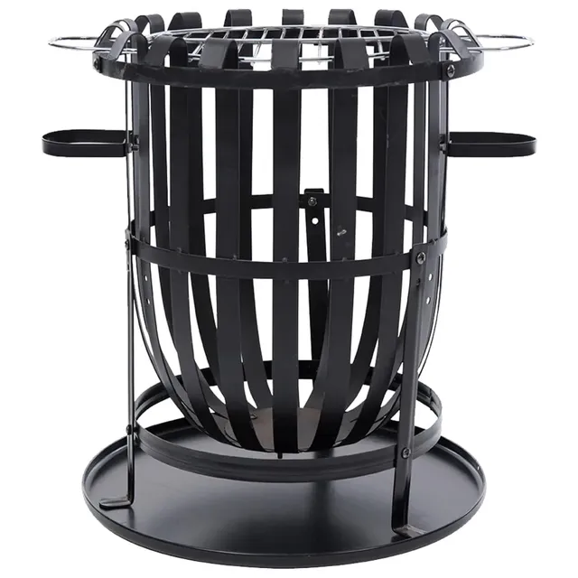 lemodo-redfire-vancouver-feuerkorb-gusseisen-40-x-40-x-56-cm-schwarz image 1